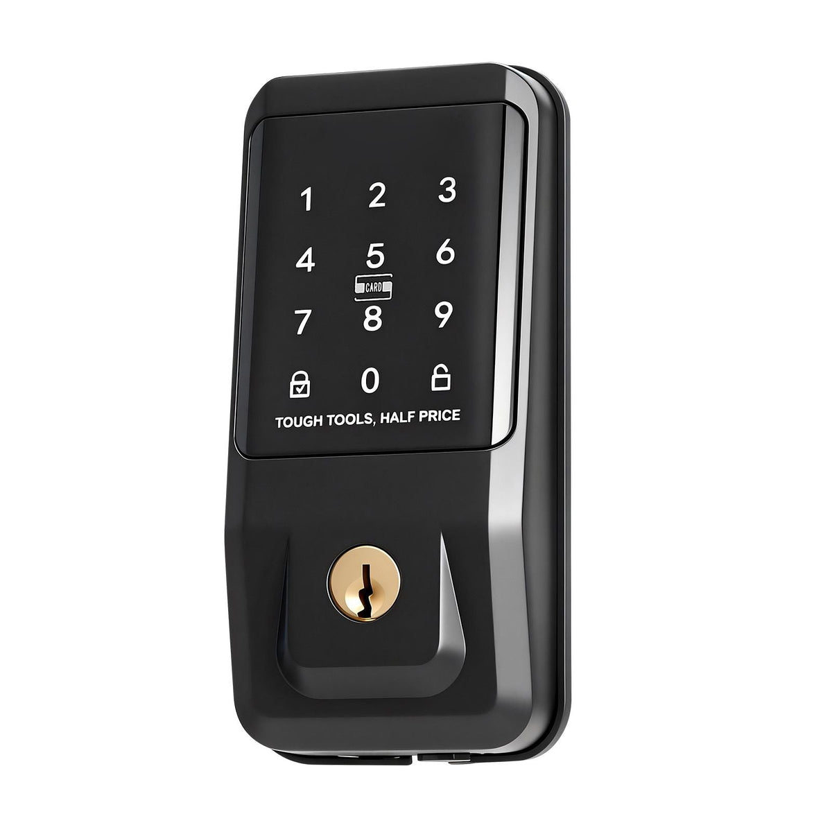 Keyless Entry Door Lock, Touchpad Electronic Deadbolt with IC Card, Customizable User Codes, Keyed Entry, Auto Lock, Anti-Peeking Password, Backlit, Easy Installation, for Home, Matte Black