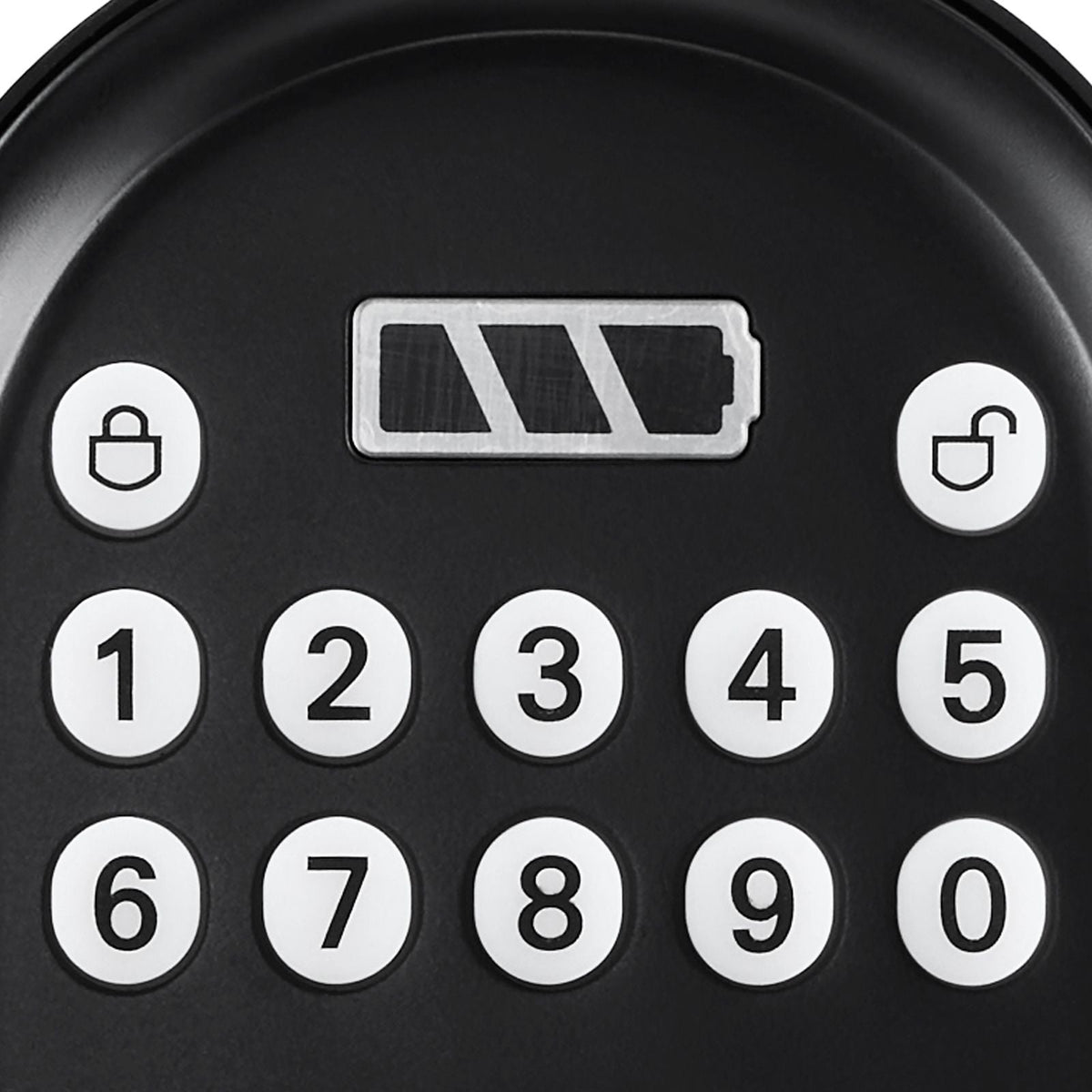Keyless Entry Door Lock with Handle, Electronic Keypad Entry Lever, Password and Key Unlock Combination, Auto-Locking Keypad with Deadbolt, One-time Password, for Front Door, Matte Black