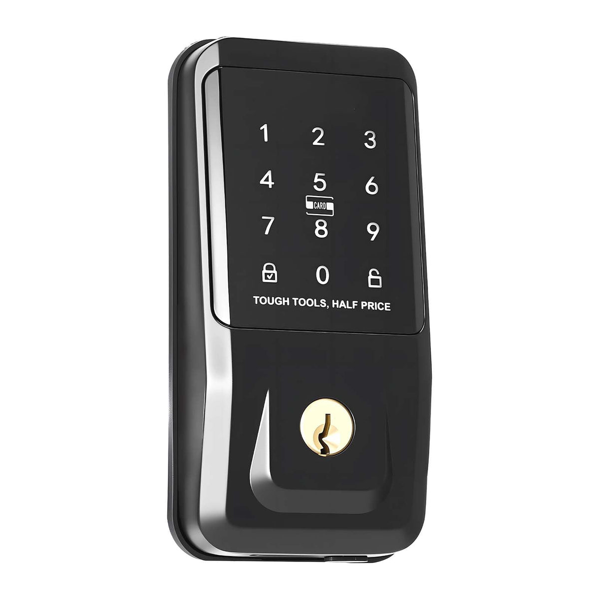 Keyless Entry Door Lock with Handle Set, Touchpad Electronic Deadbolt with IC Card, Customizable User Codes, Keyed Entry, Auto Lock, Anti-Peeking Password, Backlit, for Home, Matte Black