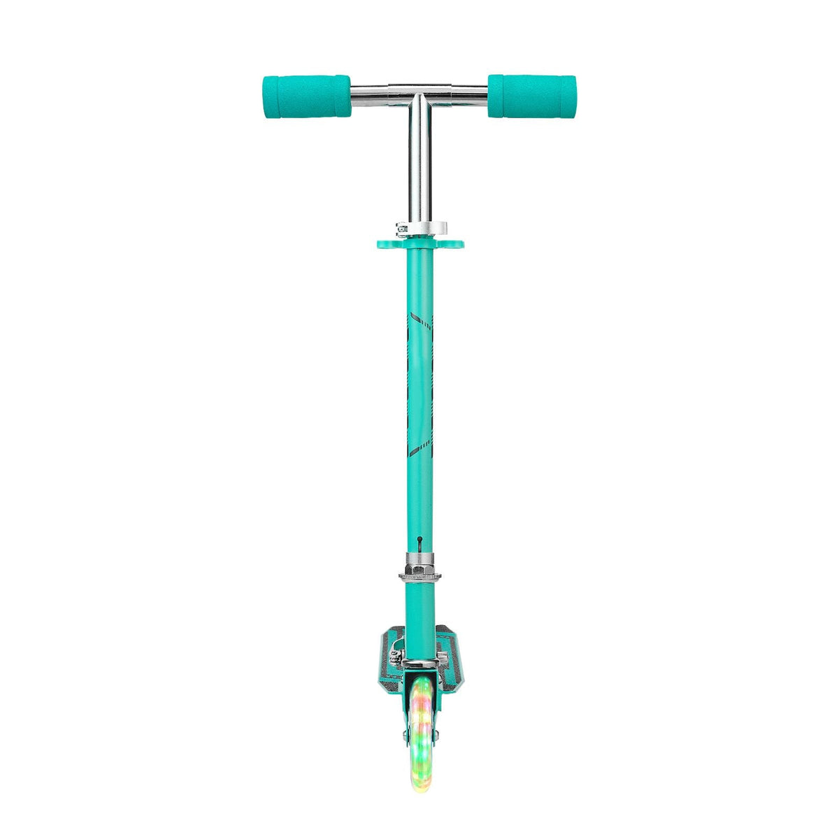 Kick Scooter for Kids Ages 3+, 2-Wheel Toddler Scooter with Light-Up Wheels, Adjustable Height Handlebar, Wide Anti-Slip Deck, Foldable Lightweight Frame for Boys & Girls up to 110 lbs, Green