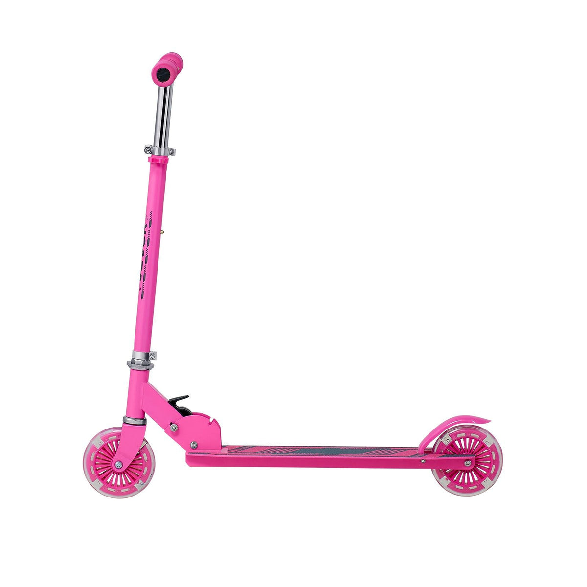 Kick Scooter for Kids Ages 3+, 2-Wheel Toddler Scooter with Light-Up Wheels, Adjustable Height Handlebar, Wide Anti-Slip Deck, Foldable Lightweight Frame for Boys & Girls up to 110 lbs, Pink