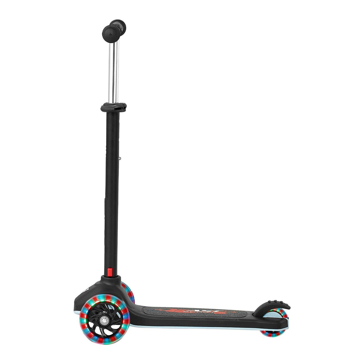 Kick Scooter for Kids Ages 3+, 3-Wheel Toddler Scooter with Light-Up Wheels, Adjustable Height Handlebar, Wide Anti-Slip Deck, Lightweight Aluminum Frame for Boys & Girls up to 165 lbs, Black