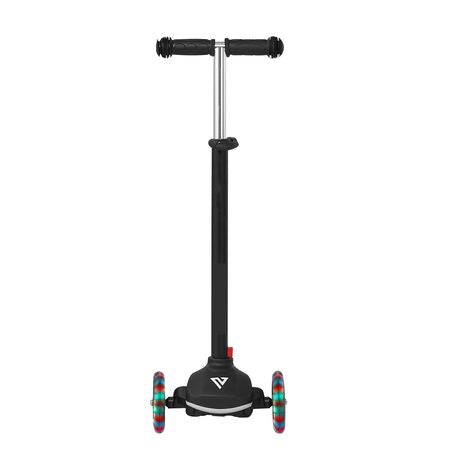Kick Scooter for Kids Ages 3+, 3-Wheel Toddler Scooter with Light-Up Wheels, Adjustable Height Handlebar, Wide Anti-Slip Deck, Lightweight Aluminum Frame for Boys & Girls up to 165 lbs, Black