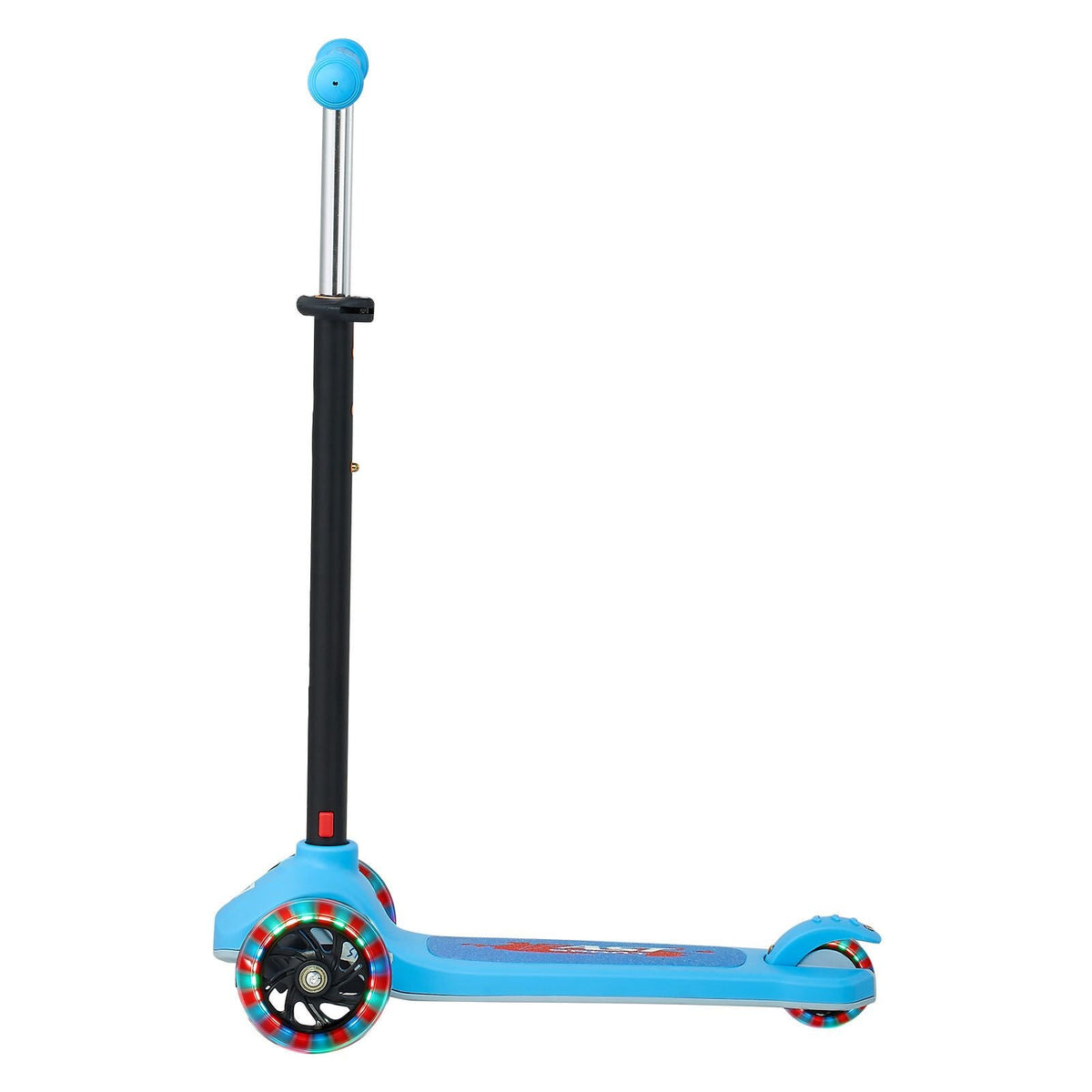 Kick Scooter for Kids Ages 3+, 3-Wheel Toddler Scooter with Light-Up Wheels, Adjustable Height Handlebar, Wide Anti-Slip Deck, Lightweight Aluminum Frame for Boys & Girls up to 165 lbs, Blue