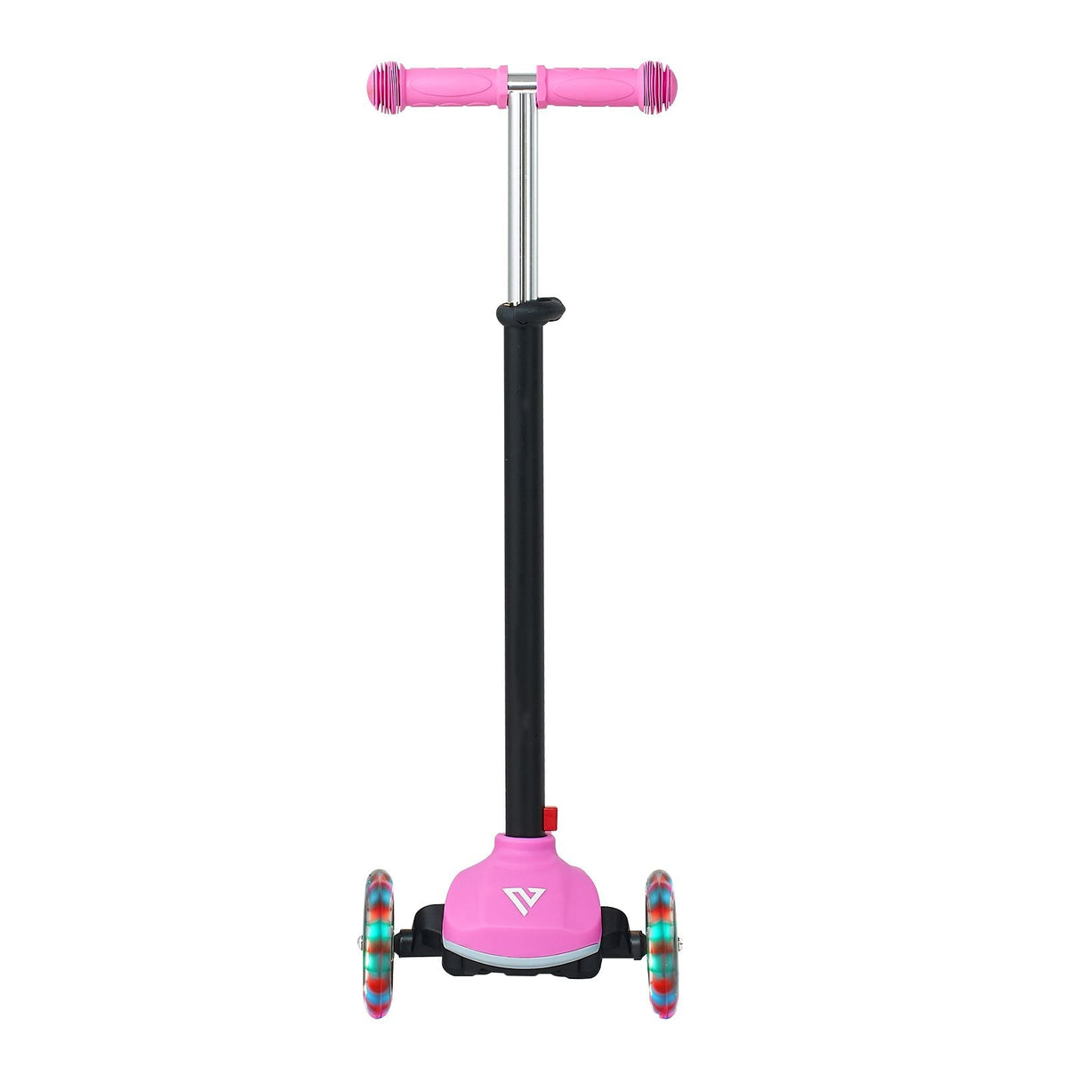 Kick Scooter for Kids Ages 3+, 3-Wheel Toddler Scooter with Light-Up Wheels, Adjustable Height Handlebar, Wide Anti-Slip Deck, Lightweight Aluminum Frame for Boys & Girls up to 165 lbs, Pink