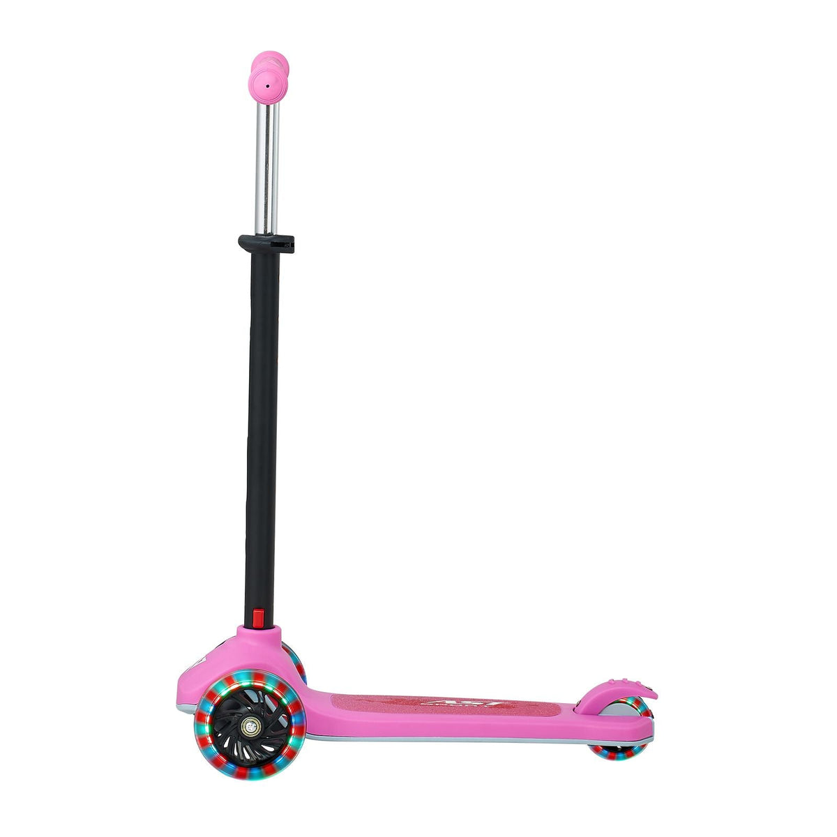 Kick Scooter for Kids Ages 3+, 3-Wheel Toddler Scooter with Light-Up Wheels, Adjustable Height Handlebar, Wide Anti-Slip Deck, Lightweight Aluminum Frame for Boys & Girls up to 165 lbs, Pink