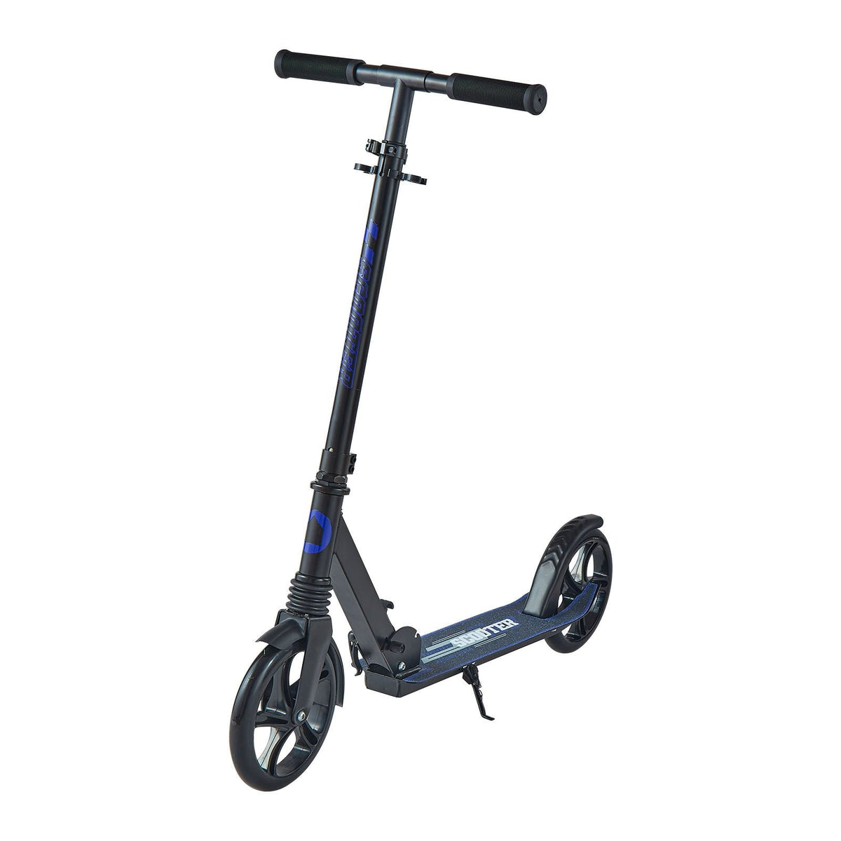 Kick Scooter for Kids Ages 8+, Teens & Adults, 2-Wheel Toddler Scooter with Adjustable Height Handlebar, Wide Anti-Slip Deck, Foldable Lightweight for Boys & Girls up to 220 lbs, Black + Purple