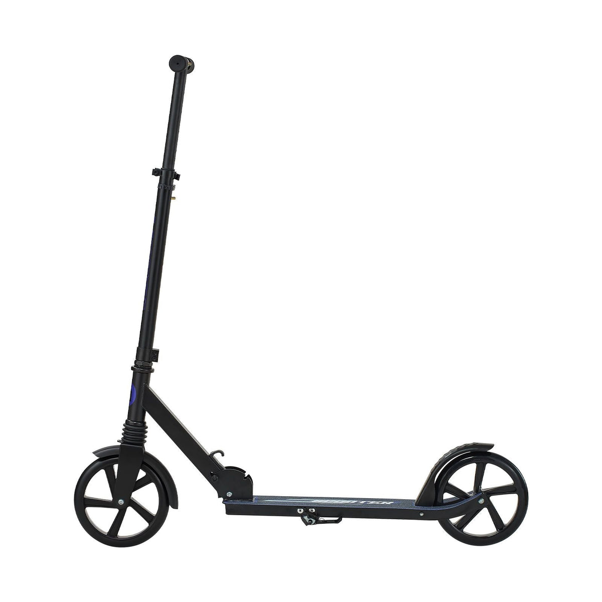 Kick Scooter for Kids Ages 8+, Teens & Adults, 2-Wheel Toddler Scooter with Adjustable Height Handlebar, Wide Anti-Slip Deck, Foldable Lightweight for Boys & Girls up to 220 lbs, Black + Purple