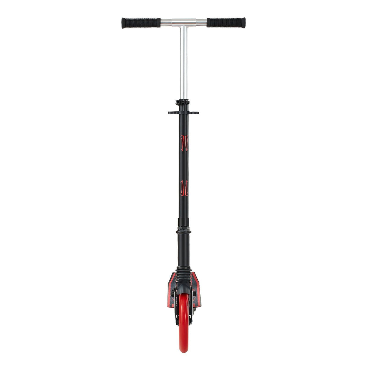 Kick Scooter for Kids Ages 8+, Teens & Adults, 2-Wheel Toddler Scooter with Adjustable Height Handlebar, Wide Anti-Slip Deck, Foldable Lightweight for Boys & Girls up to 220 lbs, Black + Red