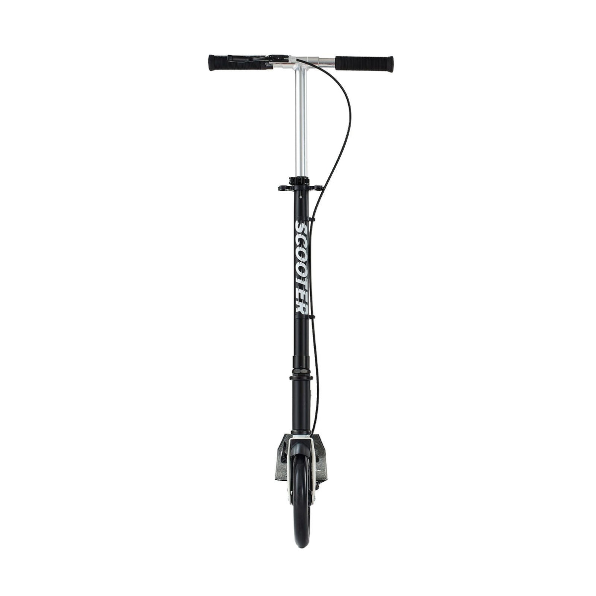Kick Scooter for Kids Ages 8+, Teens & Adults, 2-Wheel Toddler Scooter with Adjustable Height Handlebar, Wide Anti-Slip Deck, Foldable Lightweight for Boys & Girls up to 220 lbs, Black + Silver
