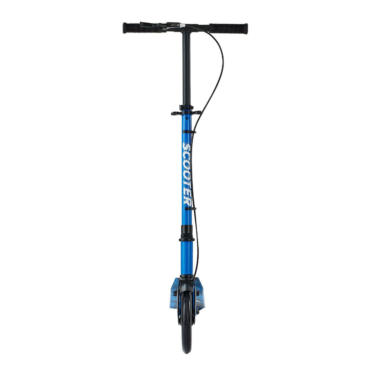 Kick Scooter for Kids Ages 8+, Teens & Adults, 2-Wheel Toddler Scooter with Height Adjustable Handlebar, Wide Anti-Slip Deck, Foldable Lightweight for Boys & Girls up to 220 lbs, Black + Blue