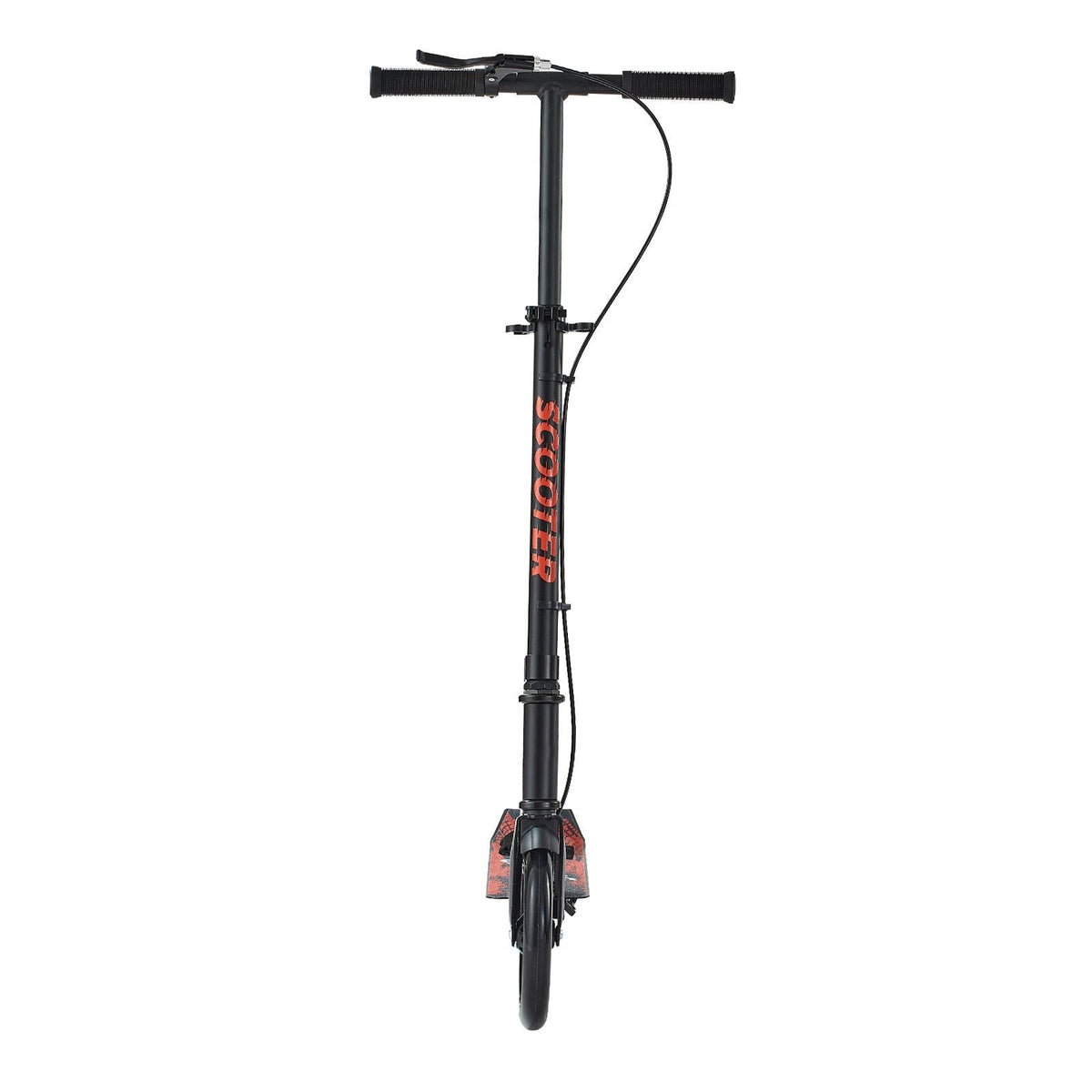 Kick Scooter for Kids Ages 8+, Teens & Adults, 2-Wheel Toddler Scooter with Height Adjustable Handlebar, Wide Anti-Slip Deck, Foldable Lightweight Frame for Boys & Girls up to 220 lbs, Black