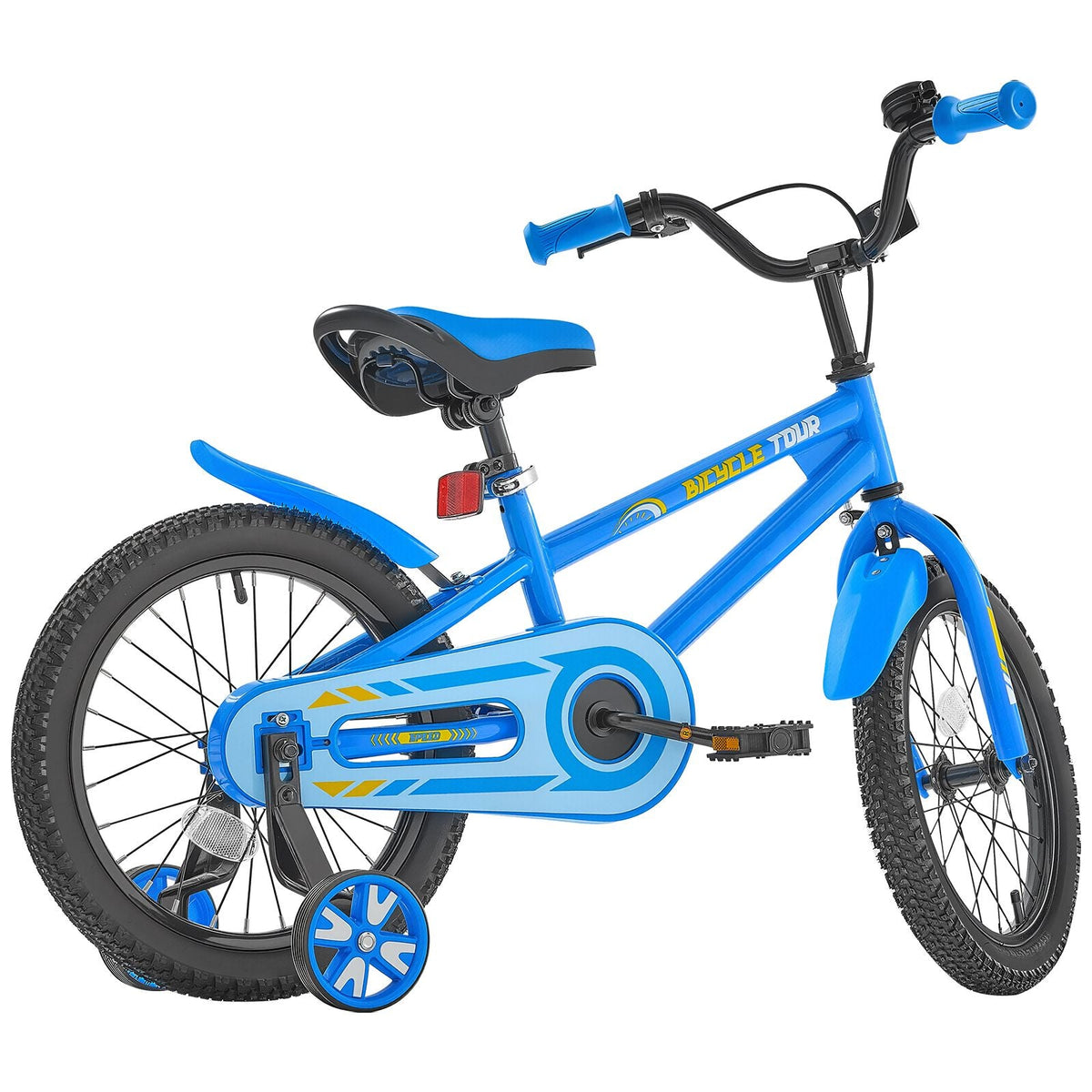 Kids Bike, 16 Inches BMX Style Children Bicycle, Rider Height 3.28 ft - 4.27 ft, Training Wheels Included, Sturdy and Easy to Assemble, Toddler Bike for Boys & Girls Learning to Ride, Blue