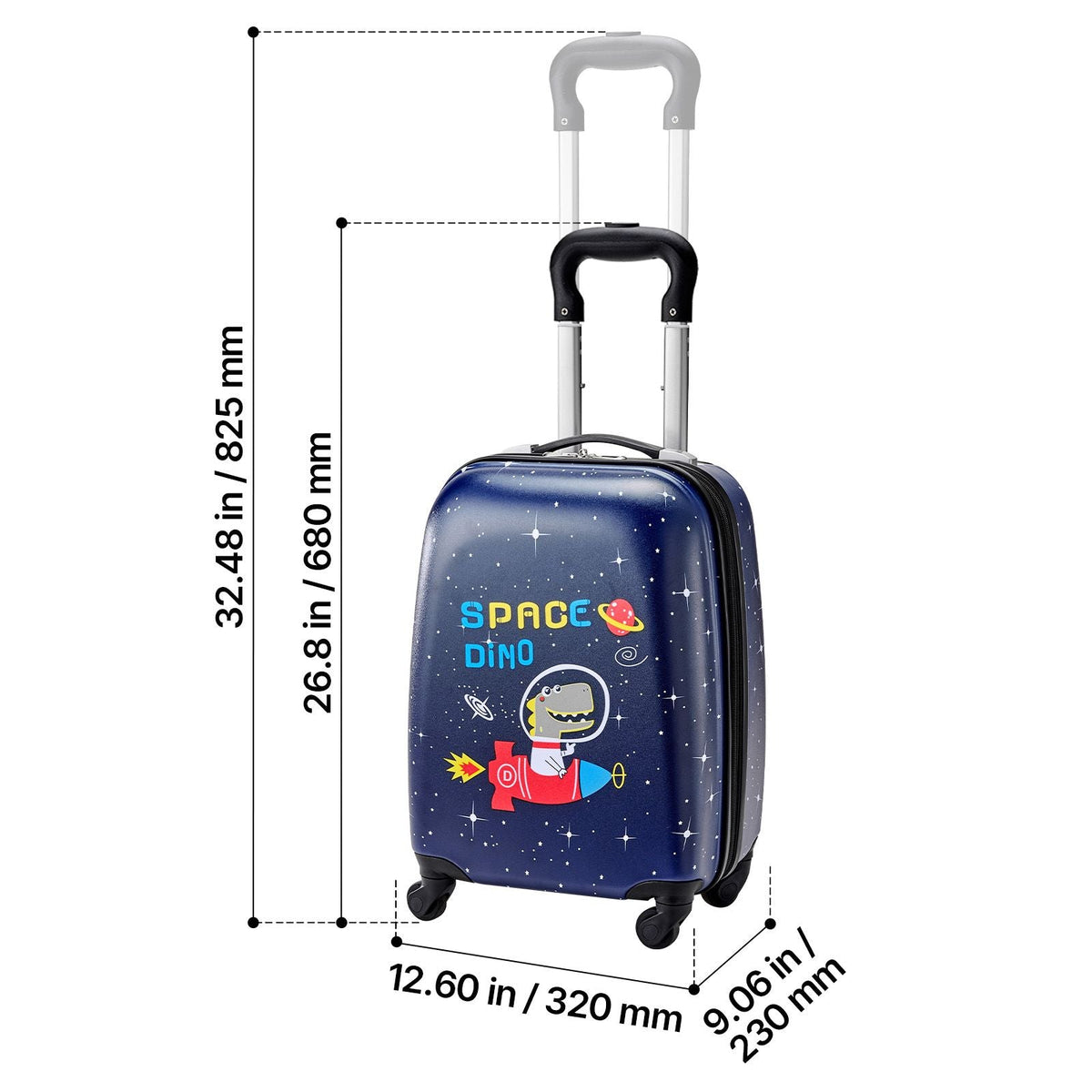 Kids Luggage Set, 2 Piece, 18 Inch Hardside Rolling Wheels Suitcase with Hard-Shell Backpack, Dinosaur Kids Carry on Luggage Set, Holiday Birthday Gift for Girls & Boys, Airline Approved
