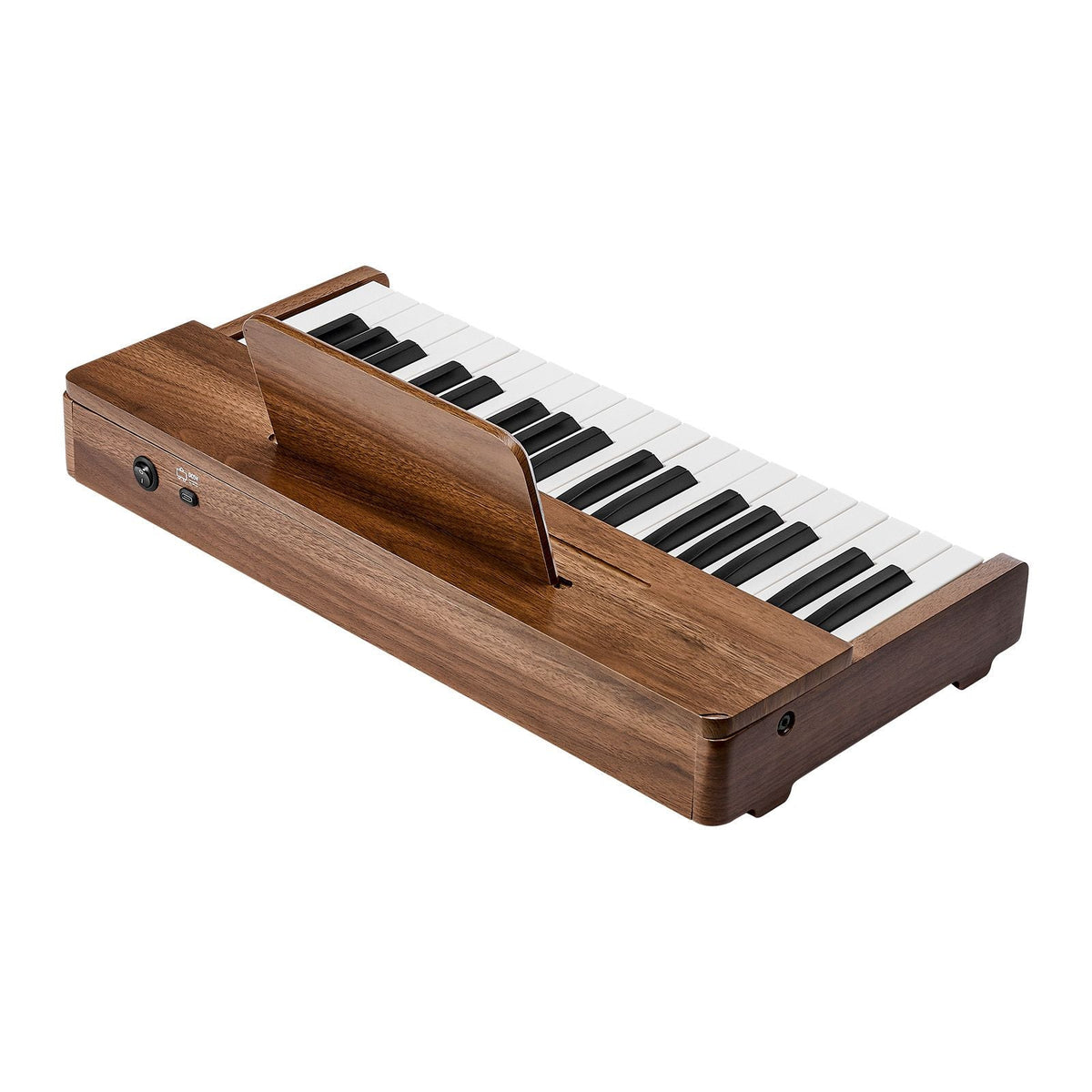 Kids Piano Keyboard, 37 Keys Wooden Digital Piano for Kids, Mini Music Educational Instrument Toy with Realistic Sound, Dual Power, Adjustable Volume for Toddlers, Boys Girls Learning,Walnut