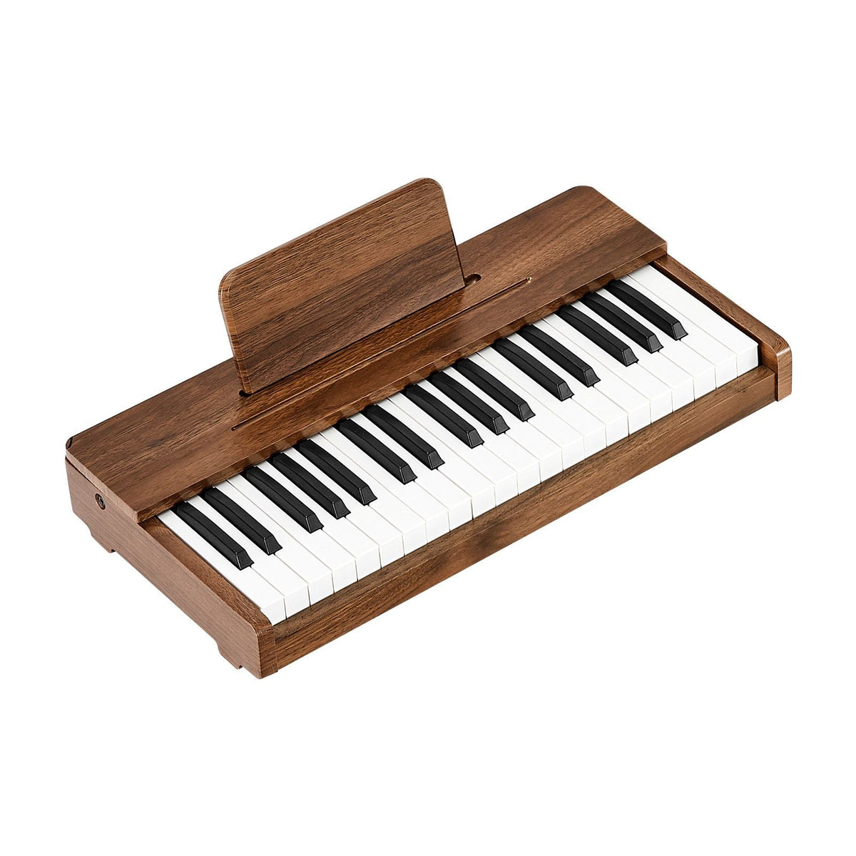 Kids Piano Keyboard, 37 Keys Wooden Digital Piano for Kids, Mini Music Educational Instrument Toy with Realistic Sound, Dual Power, Adjustable Volume for Toddlers, Boys Girls Learning,Walnut
