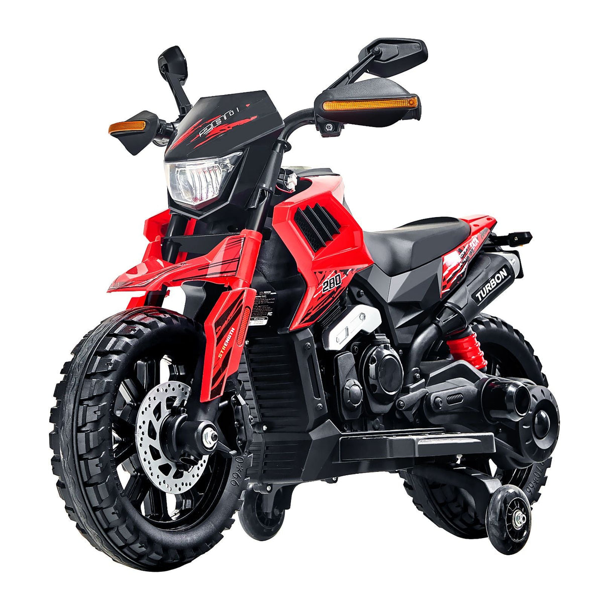 Kids Ride On Motorcycle, 12V Battery Powered Electric Motorcycle with Speed Up to 3mph, Detachable Training Wheels, Headlight, LED Light, Music, Bluetooth, Gift for Children Boys Girls Aged 3-4