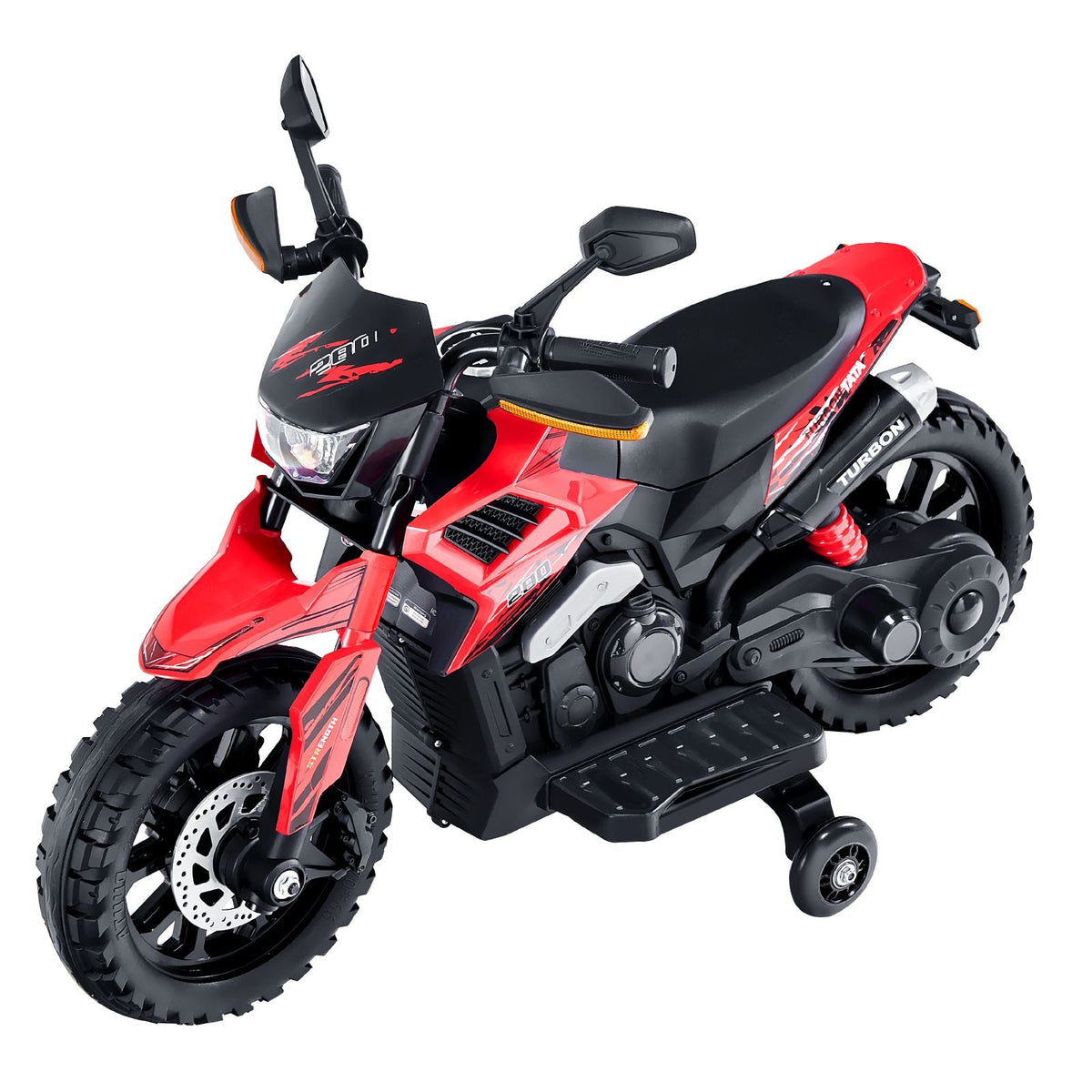 Kids Ride On Motorcycle, 12V Battery Powered Electric Motorcycle with Speed Up to 3mph, Detachable Training Wheels, Headlight, LED Light, Music, Bluetooth, Gift for Children Boys Girls Aged 3-4