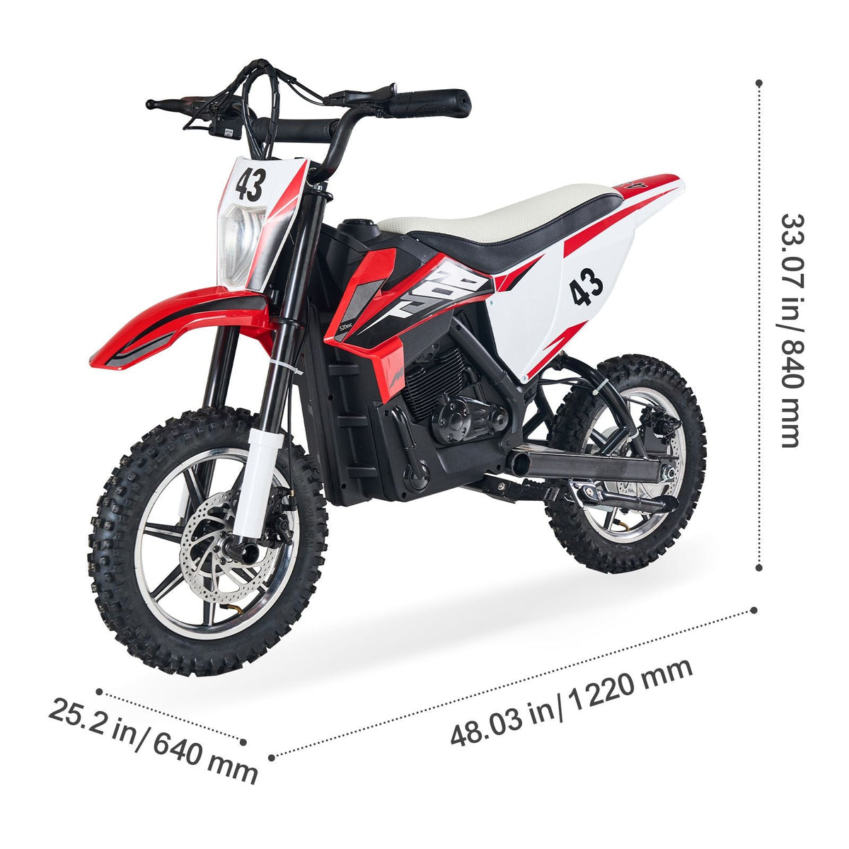 Kids Ride On Motorcycle, 36V Battery Powered Electric Motorcycle with Speed Up to 15.5mph, Treaded Tires, Battery Gauge, Dual Brakes, Ride on Toys for Children Boys Girls Aged 14+