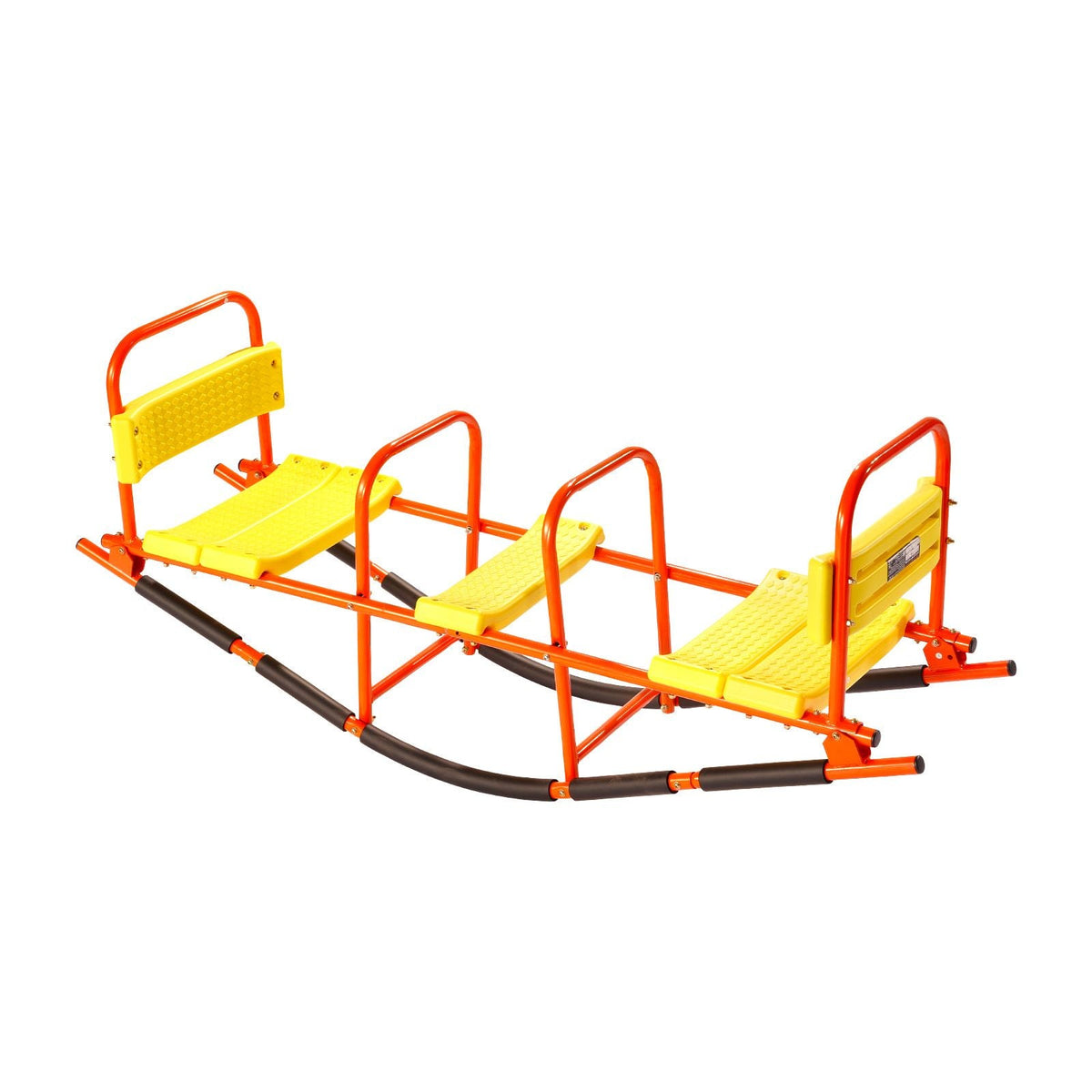 Kids Seesaw, 200 lbs Load Capacity, Metal Rocking Teeter Totter with Handles, Toddler Seesaw for Children Aged 3+, Kids Outdoor Playground Equipment for Lawn, Backyard, Playground, 2 Seats