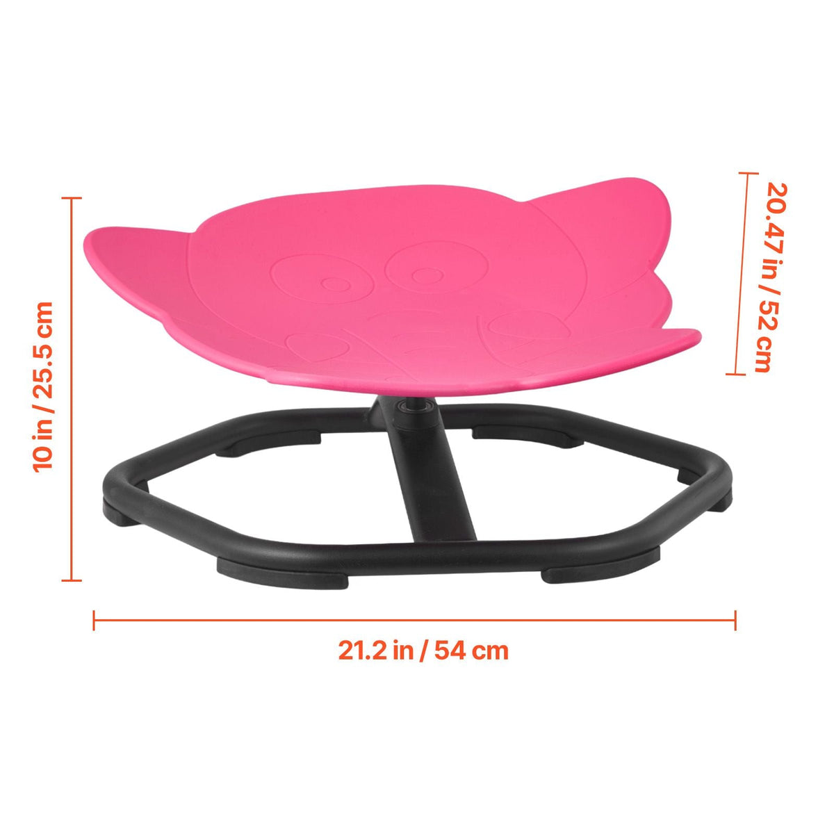 Kids Swivel Chair, 220 lbs Capacity, Elephant Shape Sensory Spinning Chair, Autistic Kids Sensory Toy Seat with Non-Slip Metal Base, Toddler Sit & Spin Seat for Coordination Balance Focus, Red