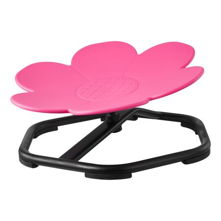 Kids Swivel Chair, 220 lbs Capacity, Flower Shape Sensory Spinning Chair, Autistic Kids Sensory Toy Seat with Non-Slip Metal Base, Toddler Sit & Spin Seat for Coordination Balance Focus, Rose