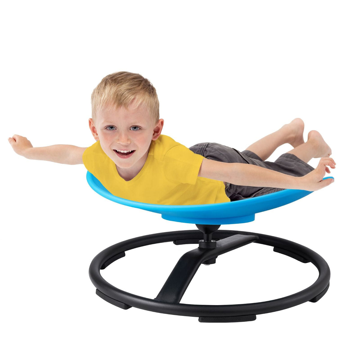 Kids Swivel Chair, 220 LBS Capacity, Sensory Spinning Chair, Autistic Kids Sensory Toy Chair with Non-Slip Metal Base, Toddler Sit and Spin Chair for Coordination Balance Focus Training Blue