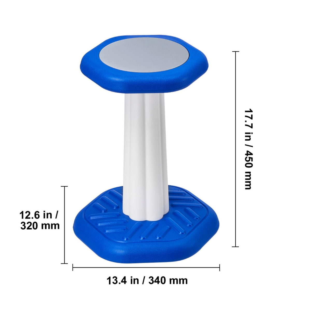 Kids Wobble Chair, Active Chair with Sponge Cushion, Wobble Stool Improves Focus, Posture and Calm Children, Ideal for Schools and Home, Age 7-14, Blue