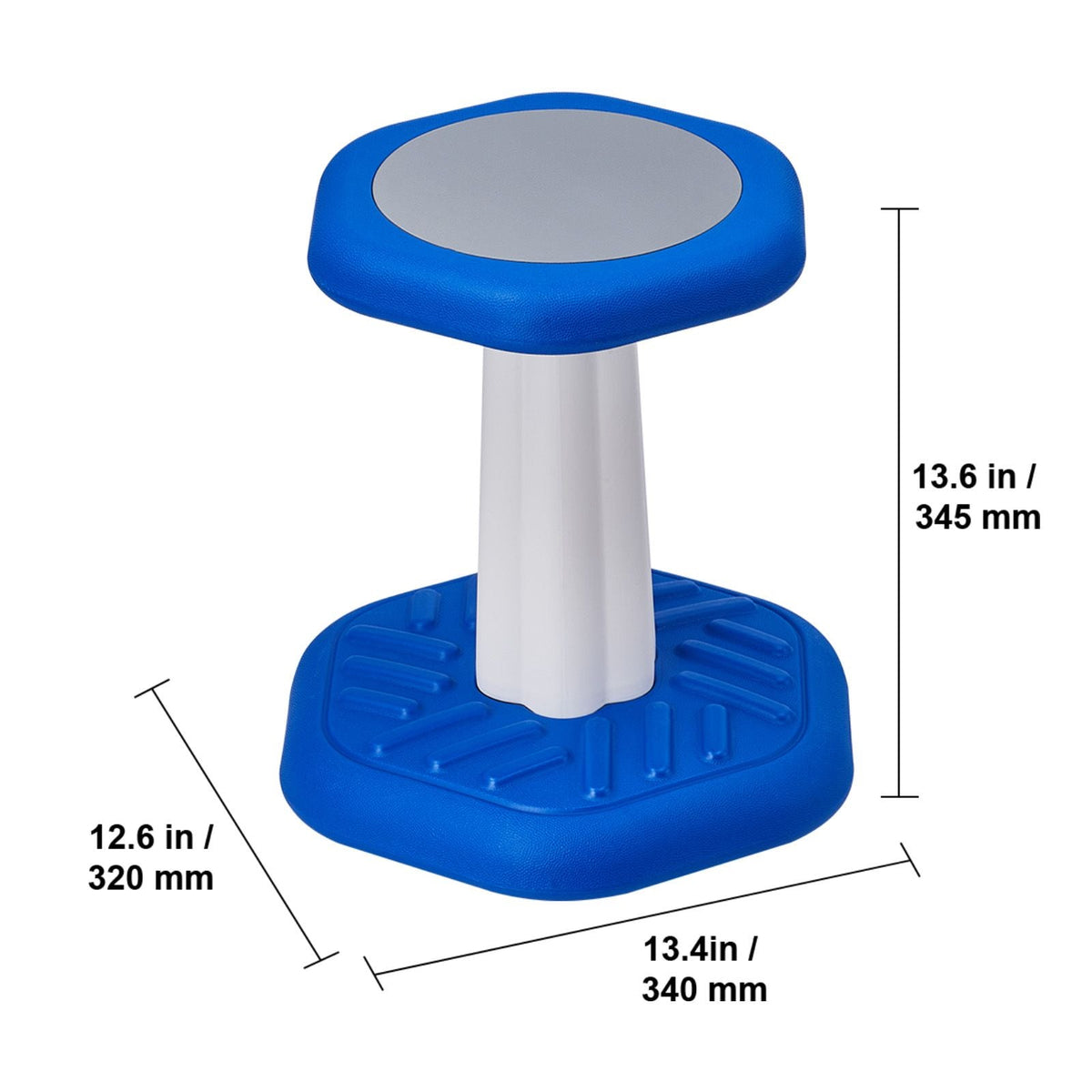 Kids Wobble Chair, Active Chair with Sponge Cushion, Wobble Stool Improves Focus, Posture and Calm Children, Ideal for Schools and Preschools, Age 3-7, Blue