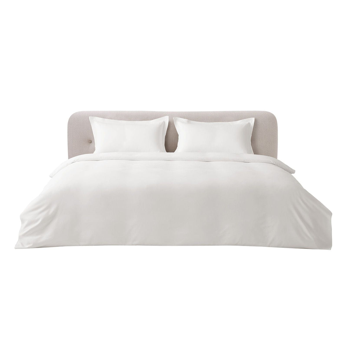 King Duvet Cover Set, 100% Cotton, 3 Pieces Bedding Set King Size with 1 Duvet Cover 104 x 90 in and 2 Pillow Shams 20 x 36 in, Soft Breathable, Double Zipper Closure, for Home Bedding, White