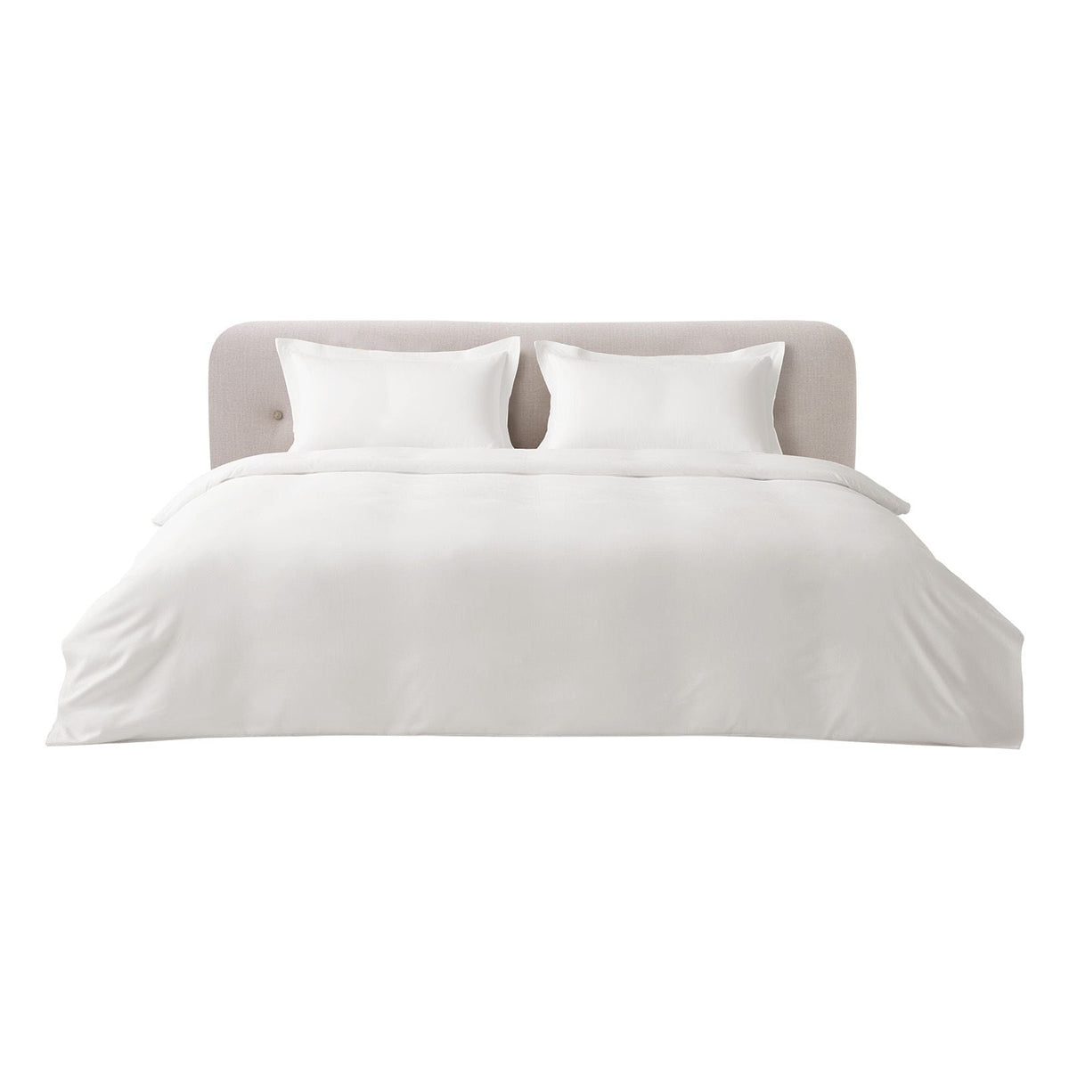King Duvet Cover Set, 100% Cotton, 3 Pieces Bedding Set King Size with 1 Duvet Cover 104 x 90 in and 2 Pillow Shams 20 x 36 in, Soft Breathable, Double Zipper Closure, for Home Bedding, White