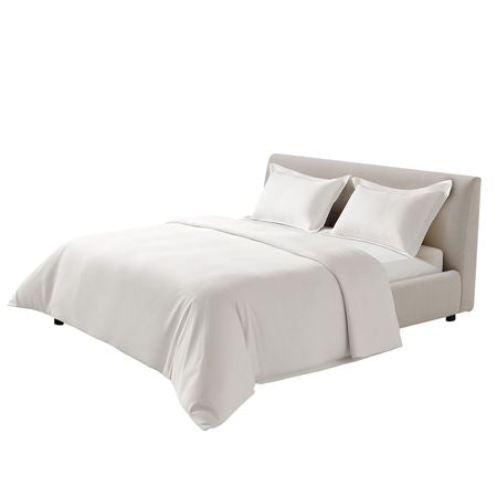 King Duvet Cover Set, 100% Cotton, 3 Pieces Bedding Set King Size with 1 Duvet Cover 104 x 90 in and 2 Pillow Shams 20 x 36 in, Soft Breathable, Double Zipper Closure, for Home Bedding, White