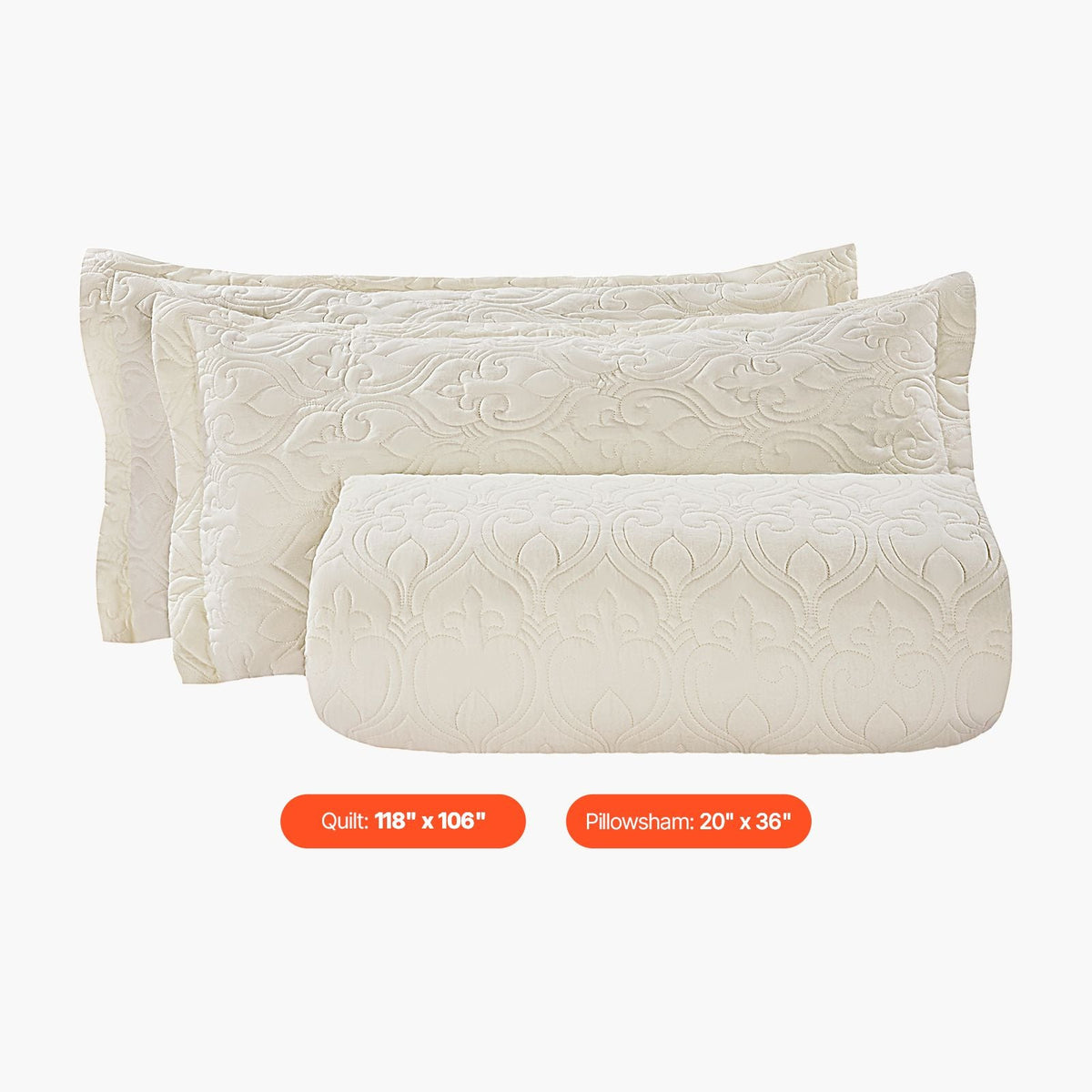 King Quilt Set, 3-Piece Lightweight Comforter, Cotton King Size Quilt Bedding Set, Beige Bedspreads with 1 Quilt and 2 Pillow Shams, Lightweight Bedspread Coverlet Bedding Set, for All Season