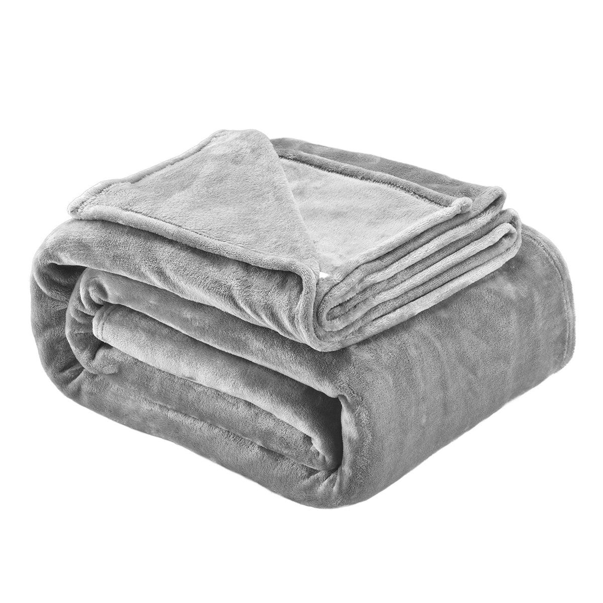 King Size Blanket, 108 x 90 inches, Lightweight and Fuzzy Throw Blanket for Bed, Cozy Grey King Blanket for All Season, Warm Plush Machine Washable Bedding, Grey