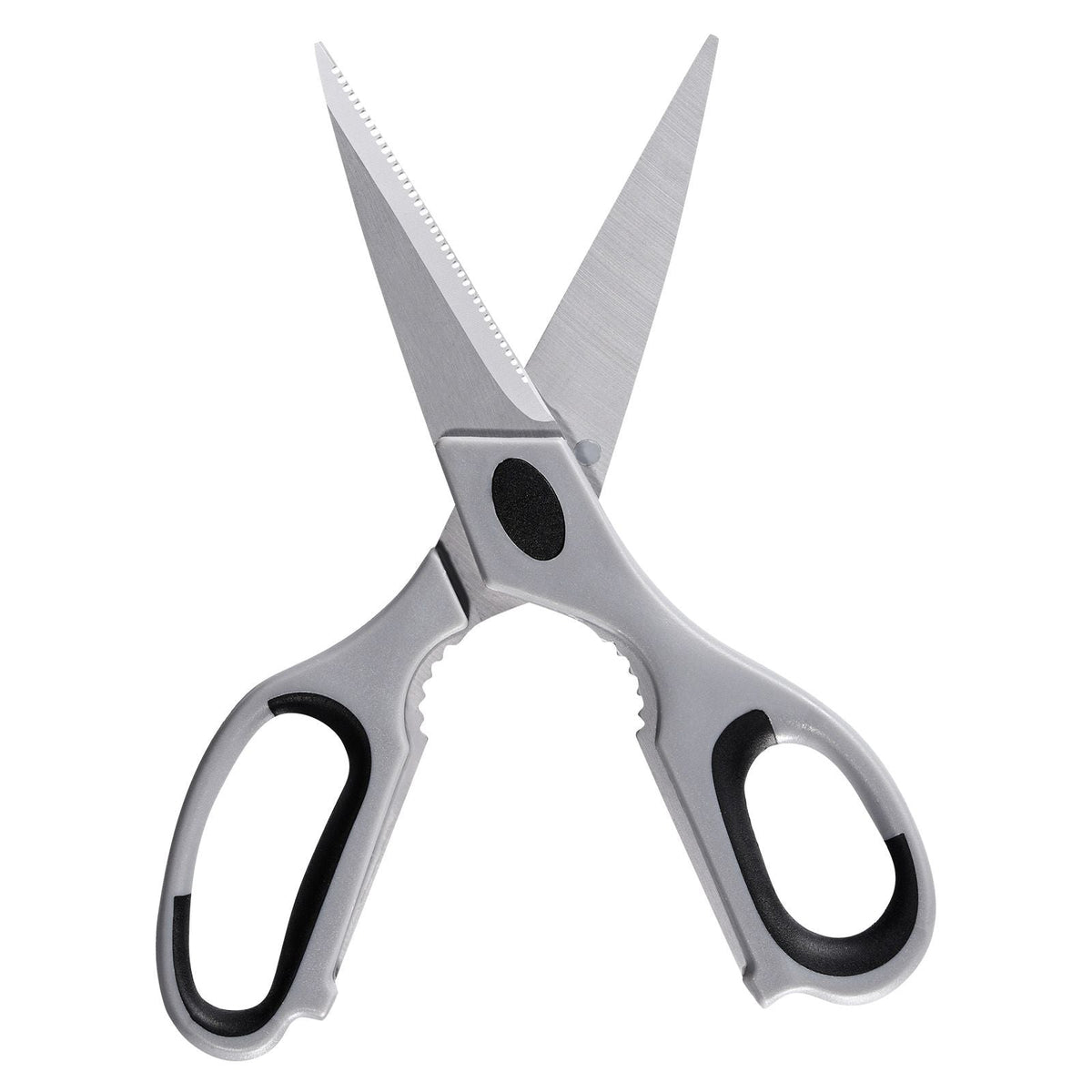Kitchen Scissors, 2 Pack Durable Stainless Steel Kitchen Shears with Sheaths, Heavy Duty Cooking Shears with Soft Grip Comfort Handle, Kitchen Utensil for Cutting Meat, Fish, Poultry, Cyan+Grey