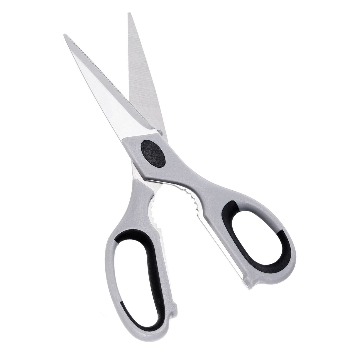 Kitchen Scissors, Durable Stainless Steel Kitchen Shears with Protective Sheath, Heavy Duty Cooking Shears Soft Grip Comfort Handle, Kitchen Utensil for Cutting Meat, Food, Fish, Poultry, Grey