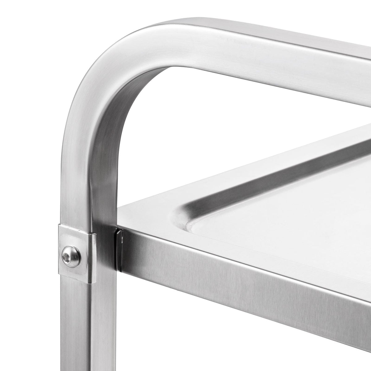 Kitchen Utility Cart, 3 Tiers, Wire Rolling Cart with 450LBS Capacity, Steel Service Cart on Wheels, Metal Storage Trolley with 80mm Basket Curved Handle PP Liner 6 Hooks, for Indoor and Outdoor