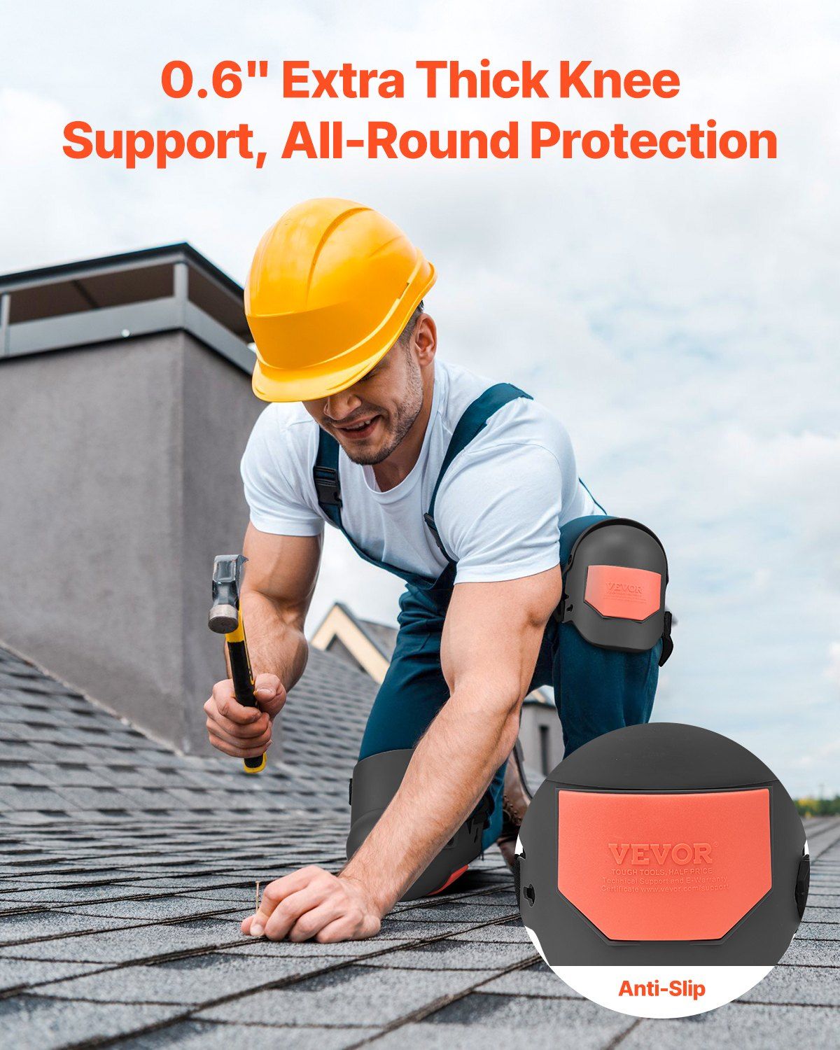 Knee Pads for Work Extra Thick for Construction Flooring Roofing Cleaning