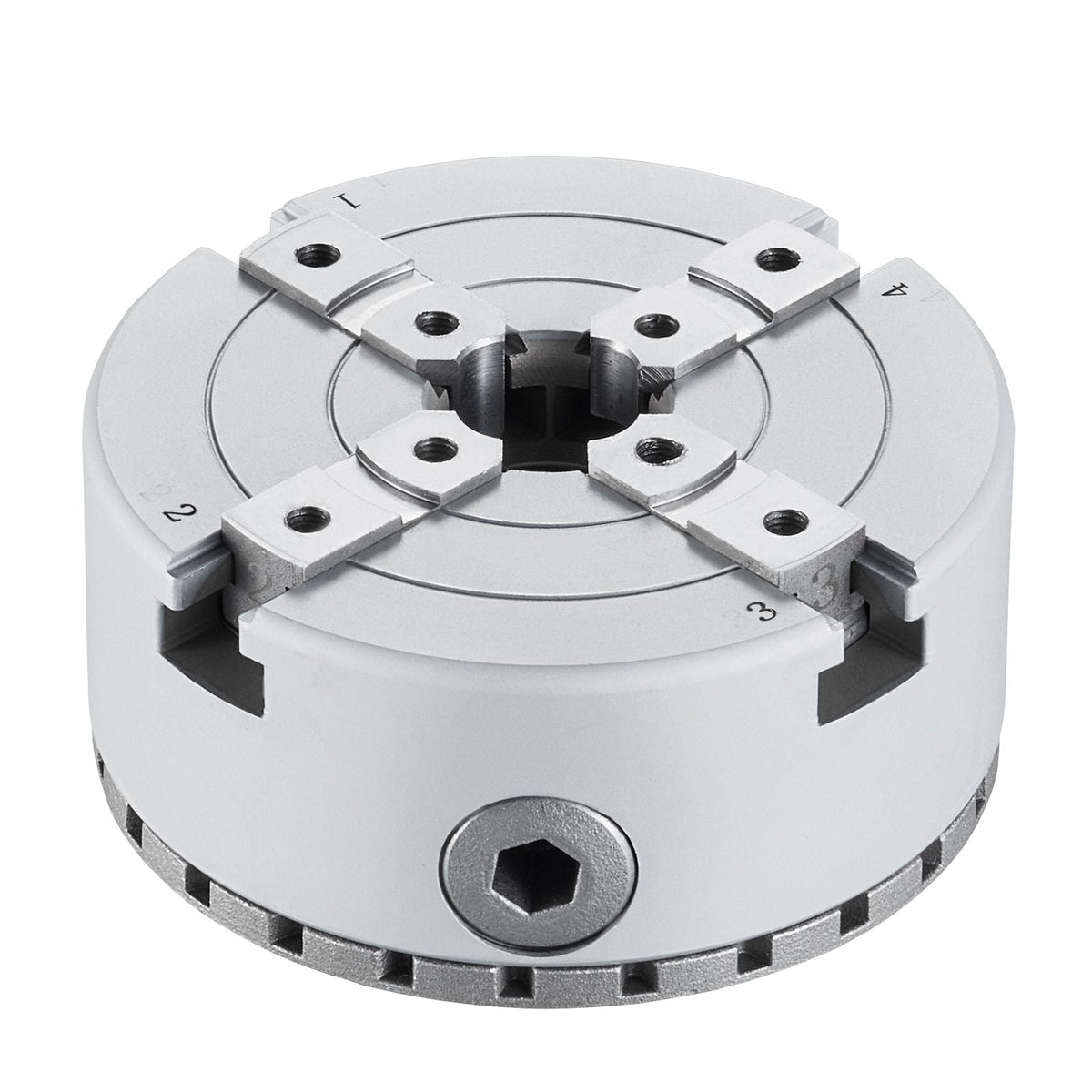 KP96 Lathe Chuck, 4-Jaw 3.75" Diameter, Metal Lathe Chuck Turning Machine Accessories, Self-centering Tool, for Lathe, Precision Machining, Grinding Machines, Milling Machines