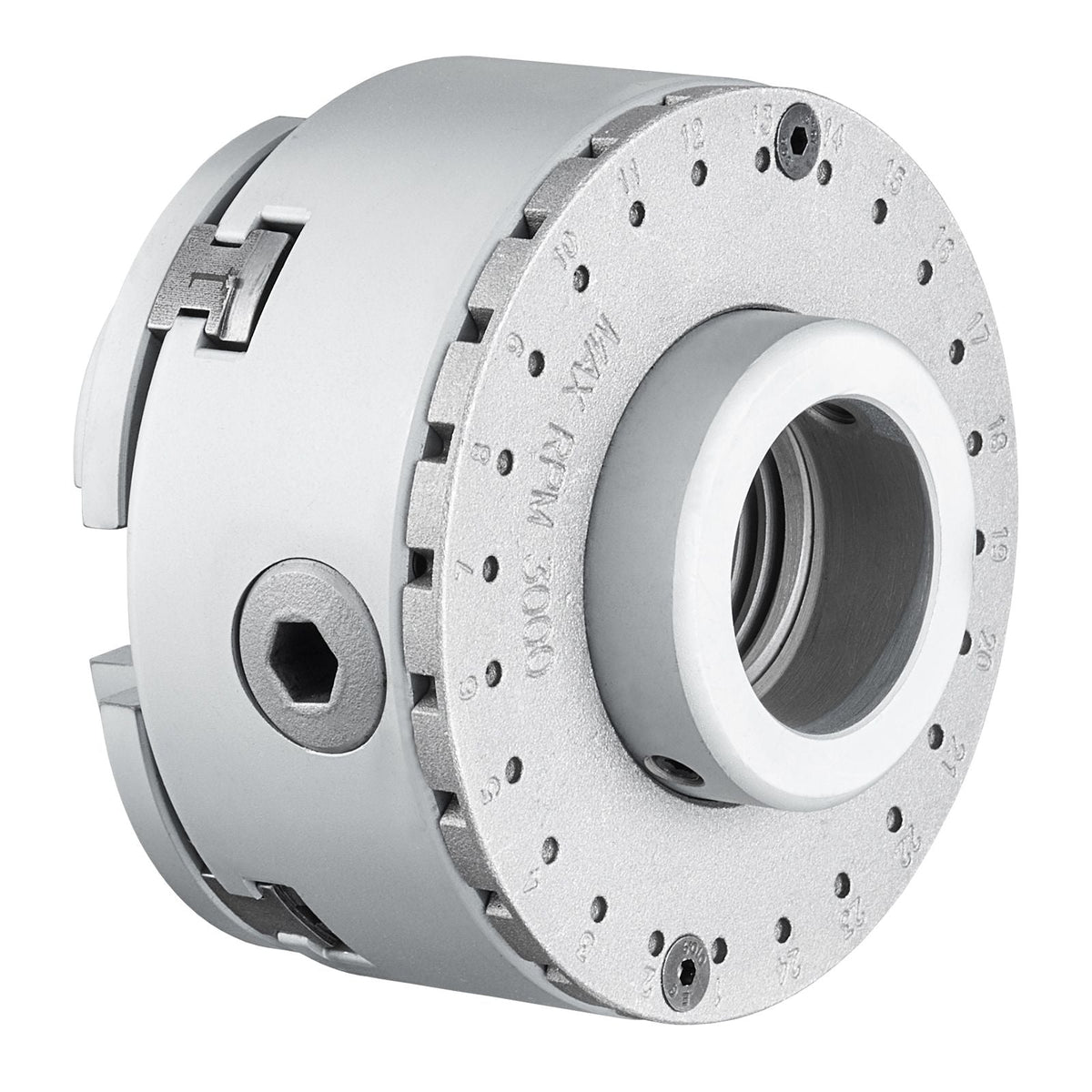 KP965 Lathe Chuck, 4-Jaw 3.75" Diameter, Metal Lathe Chuck Turning Machine Accessories with 5 Sets of Jaws, Self-centering Tool, for Precision Machining, Grinding Machines, Milling Machines