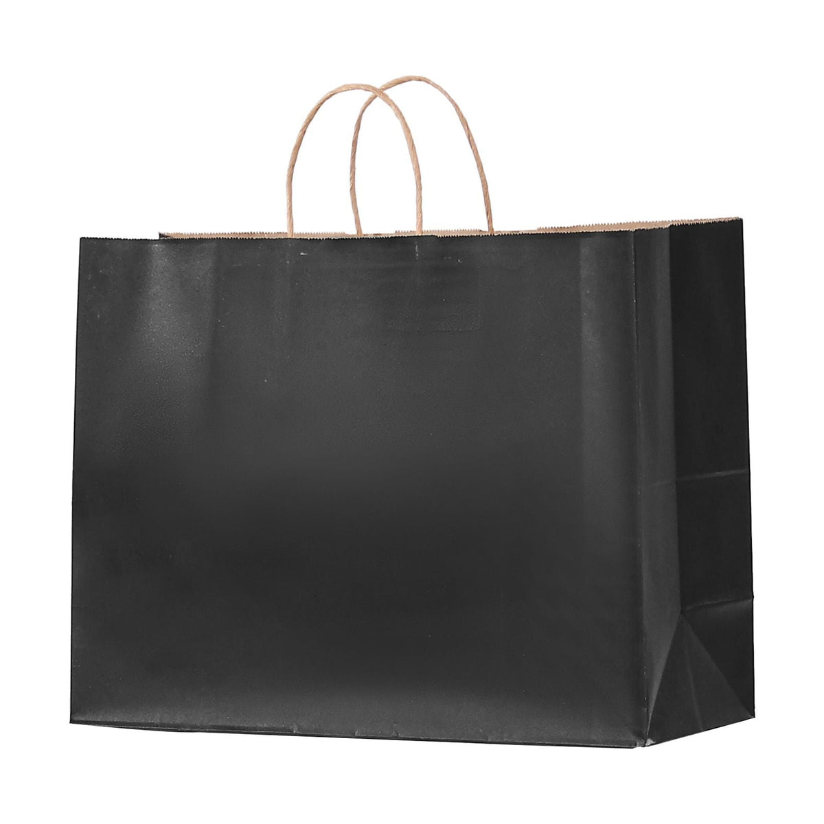 Kraft Paper Bags with Handles, 100Pcs 16 x 6 x 12 in, Large Paper Grocery Bags, Reusable & 100% Recycled Take-Out Sacks, Plain Party Bag Bulk for Birthday, Wedding, Business, Goody, Black