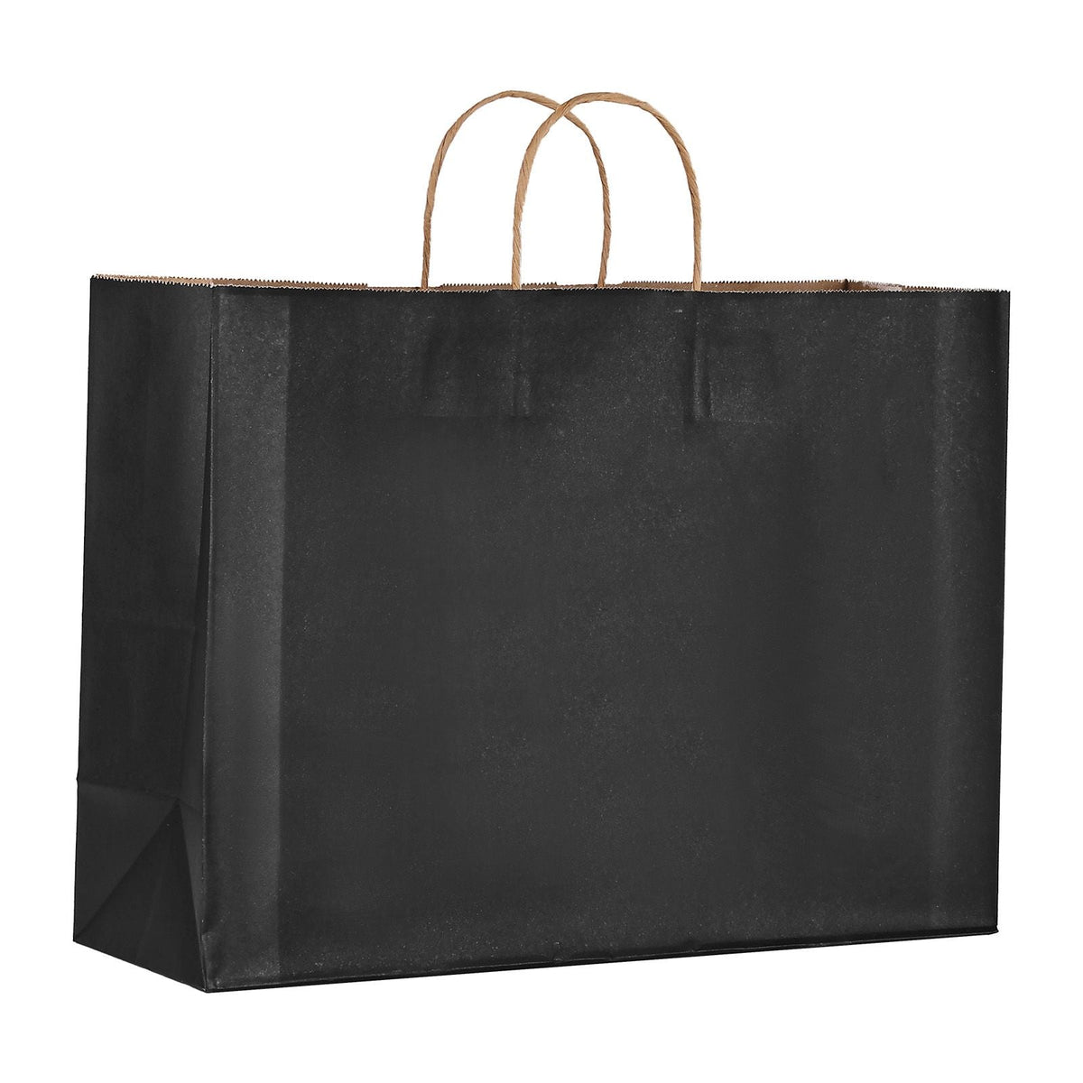 Kraft Paper Bags with Handles, 100Pcs 16 x 6 x 12 in, Large Paper Grocery Bags, Reusable & 100% Recycled Take-Out Sacks, Plain Party Bag Bulk for Birthday, Wedding, Business, Goody, Black