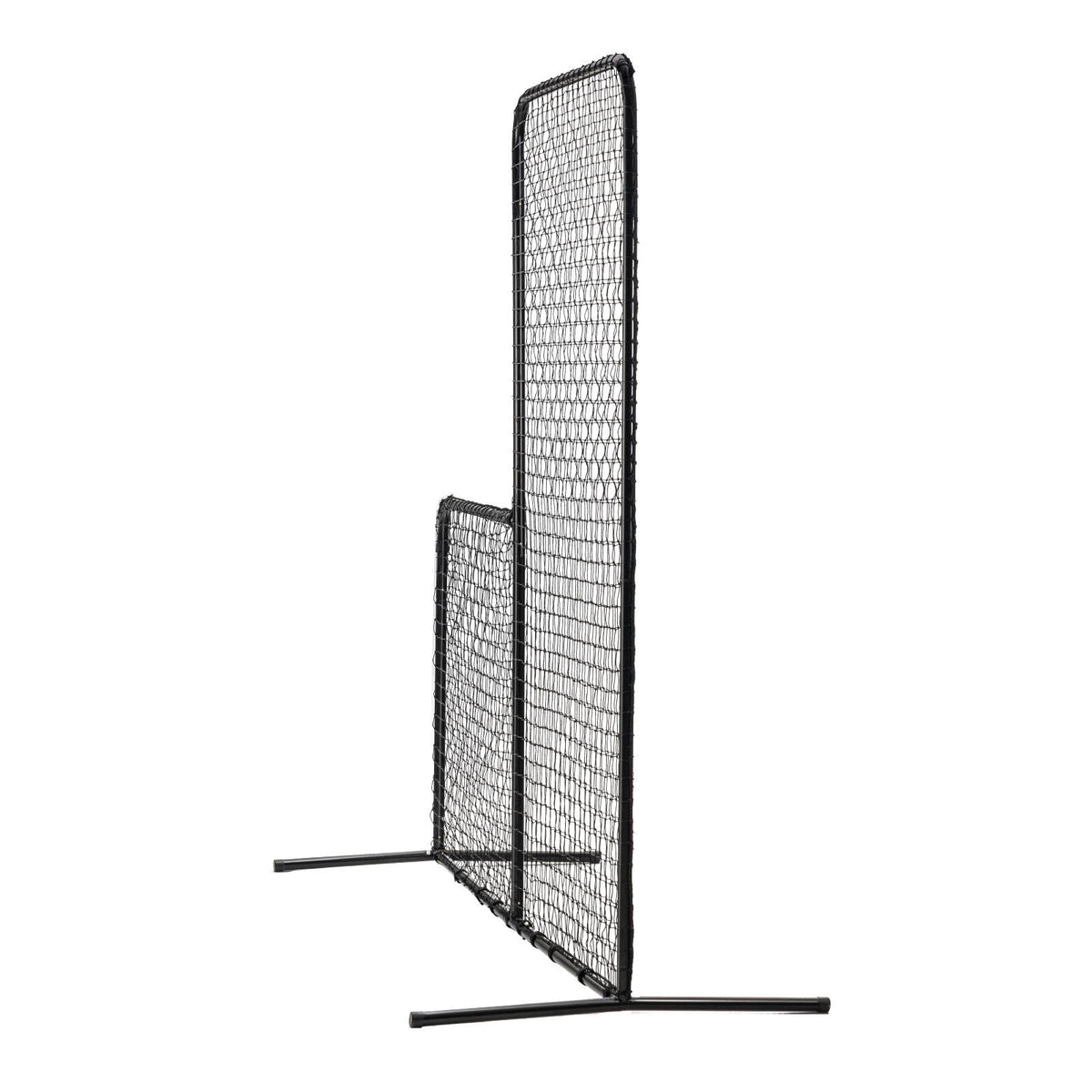 L Screen Baseball for Batting Cage, 7x7 ft Baseball Softball Safety Screen, Body Protector Portable Batting Screen with Carry Bag & Ground Stakes, Heavy Duty Pitching Net for Pitchers Protection