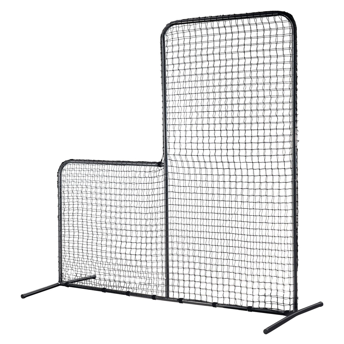 L Screen Baseball for Batting Cage, 7x7 ft Baseball Softball Safety Screen, Body Protector Portable Batting Screen with Carry Bag & Ground Stakes, Heavy Duty Pitching Net for Pitchers Protection