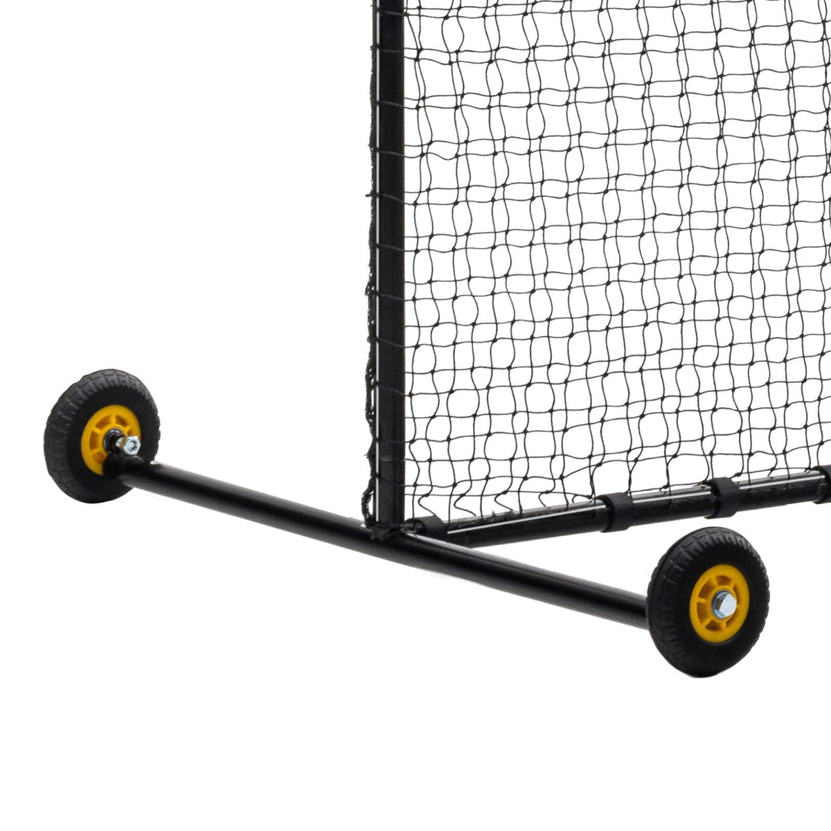 L Screen Baseball for Batting Cage, 7x7 ft Softball Safety Screen, Body Protector Portable Batting Screen with Carry Bag, Wheels, Ground Stakes, Heavy Duty Pitching Net for Pitchers Protection