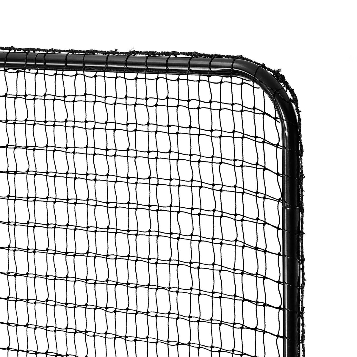 L Screen Baseball for Batting Cage, 7x7 ft Softball Safety Screen, Body Protector Portable Batting Screen with Carry Bag, Wheels, Ground Stakes, Heavy Duty Pitching Net for Pitchers Protection