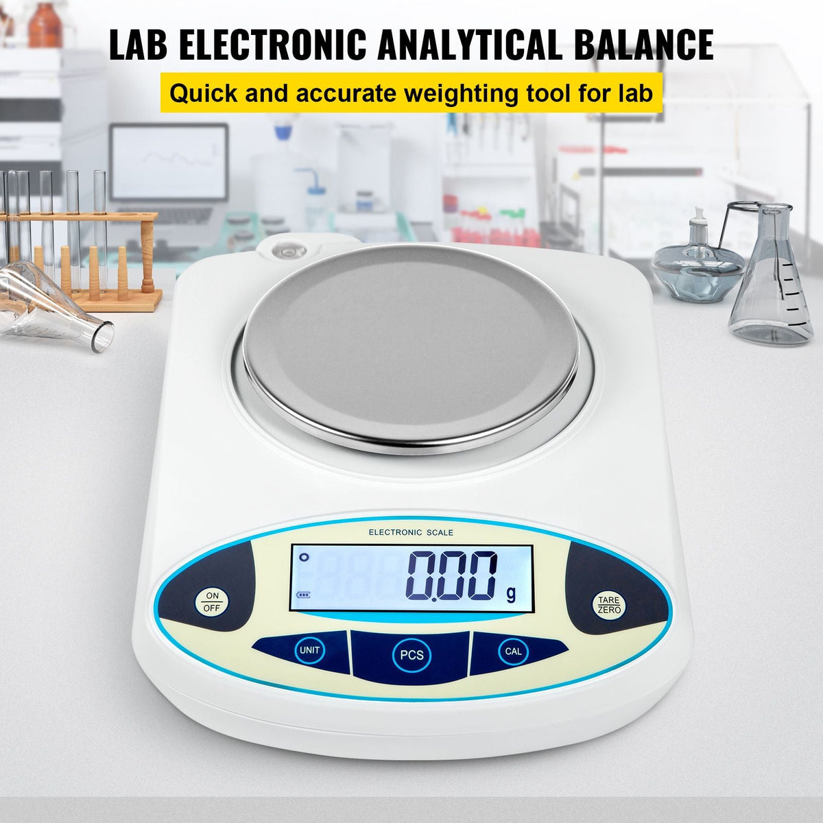 Lab Scale Analytical Balance, 3000g x 0.01g Accuracy High Precision Lab Scale 13 Units Conversion Scientific Digital Laboratory Balance Scale for Lab, Jewelry, Industrial, Business(3000g, 0.01g)