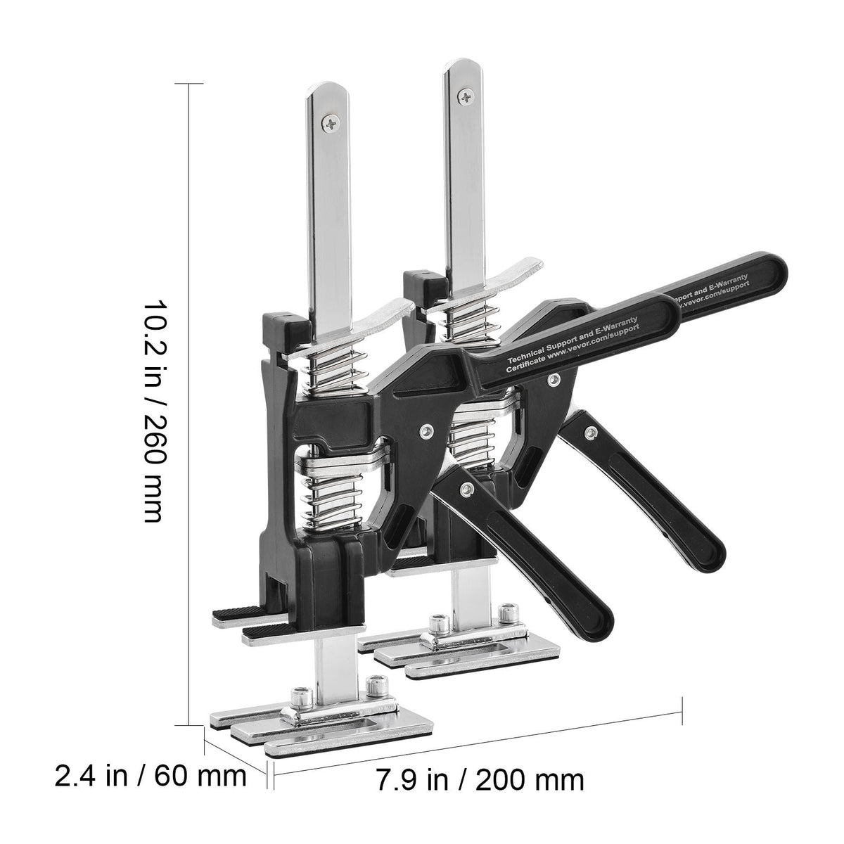 Labor Saving Arm Jack, 2 PCS Bearing Capacity 200 lbs, Lifting up to 4.7", Hand Lifting Jack Tool with Magnetic Level, Door Panel Lifting Cabinet Jack for Door, Window, Furniture, Woodworking