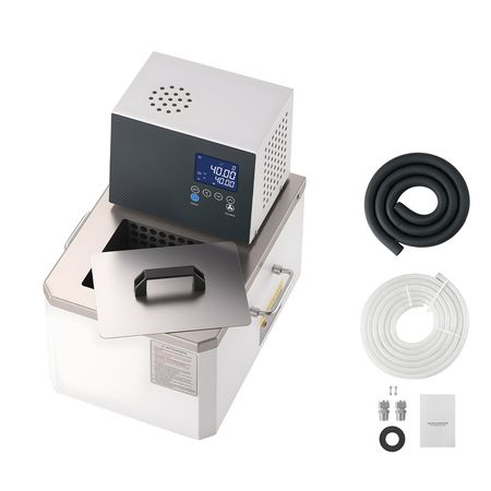 Laboratory High-Temperature Circulating Oil Bath, Up to 100 Celsius/212 Fahrenheit, 6 L Lab Constant Temp Heating Tank, 0.05 Celsius High Precision, Internal and External Dual Circulation
