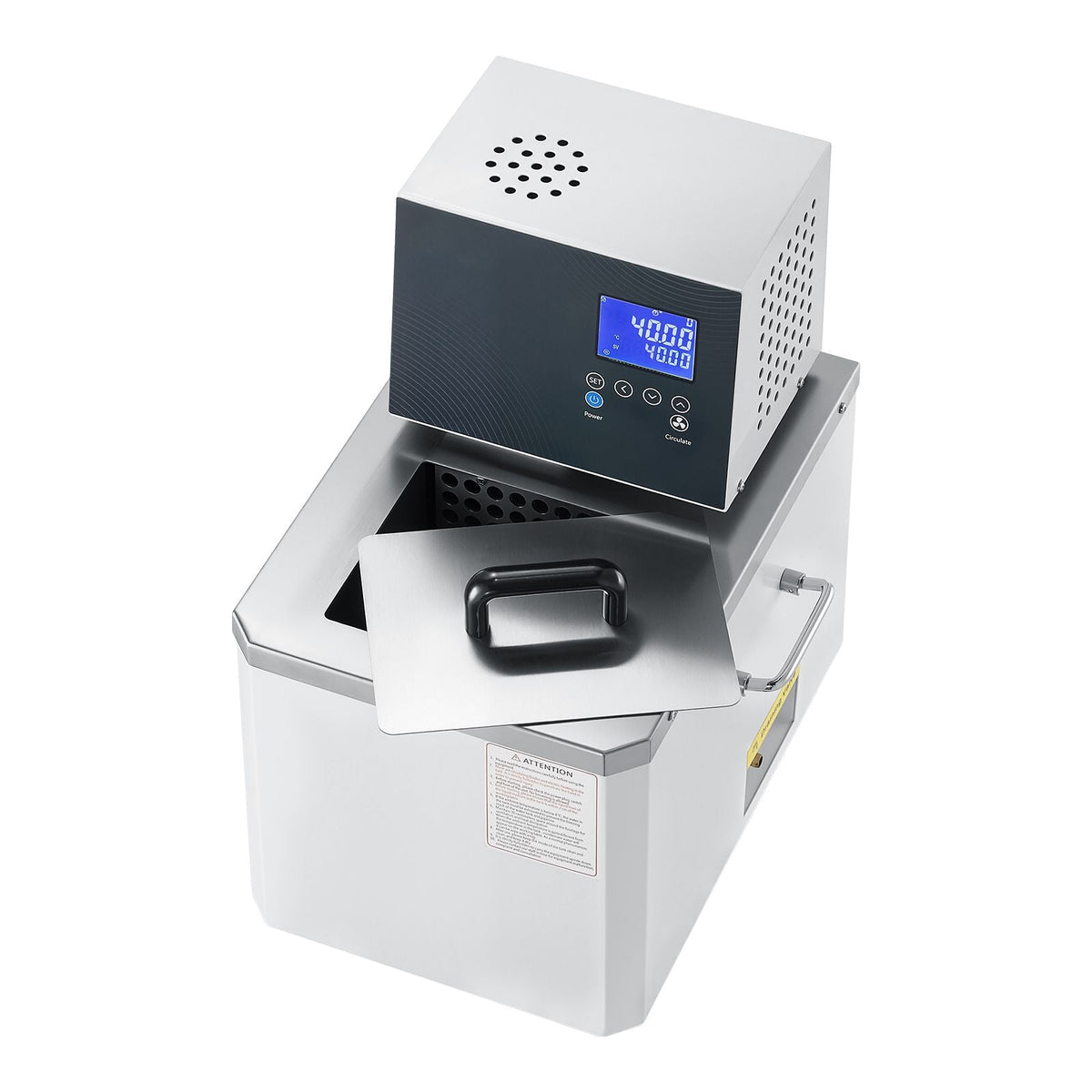 Laboratory High-Temperature Circulating Oil Bath, Up to 300 Celsius/572 Fahrenheit, 10 L Lab Constant Temp Heating Tank, 0.1 Celsius High Precision, Internal and External Dual Circulation